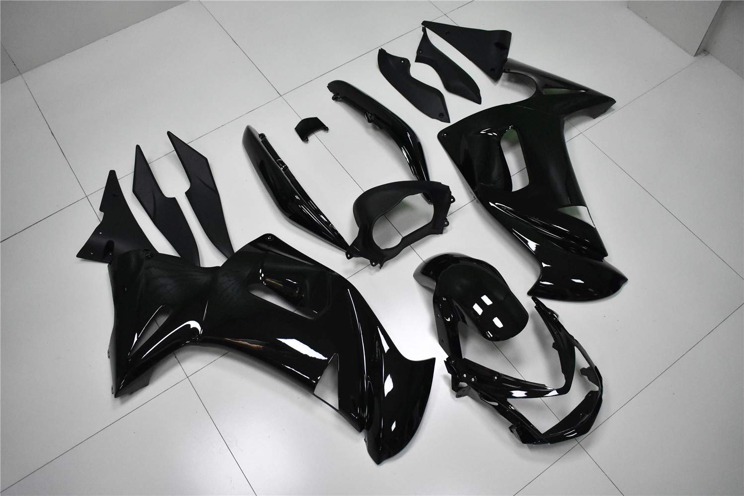Glossy Black NT FAIRING Body Kit for KAWASAKI NINJA 650R (2006-2008) | ABS Plastic Motorcycle Fairing Replacement | Perfect for Street Riding & Custom Bike Builds