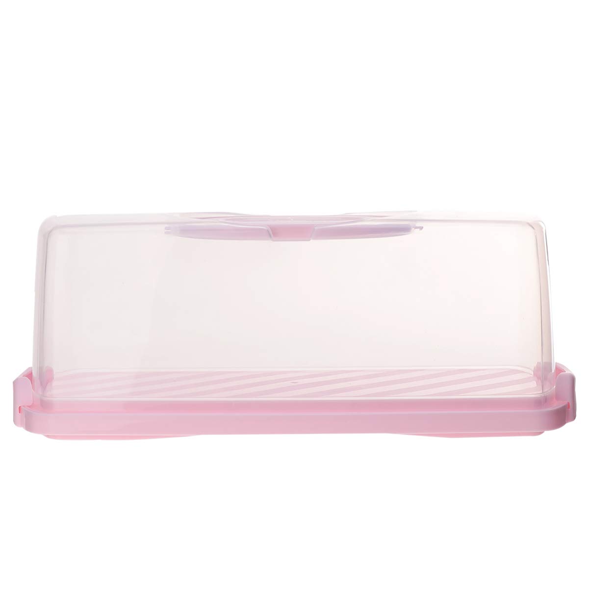 YARNOW Airtight Plastic Bread Storage Container - Rectangular Loaf Cake Keeper with Lid for Freshness, Portable Food Storage Box for Bread, Cakes & Baked Goods | Ideal for Kitchen Counter, Pantry Organization & Travel Use (Pink)
