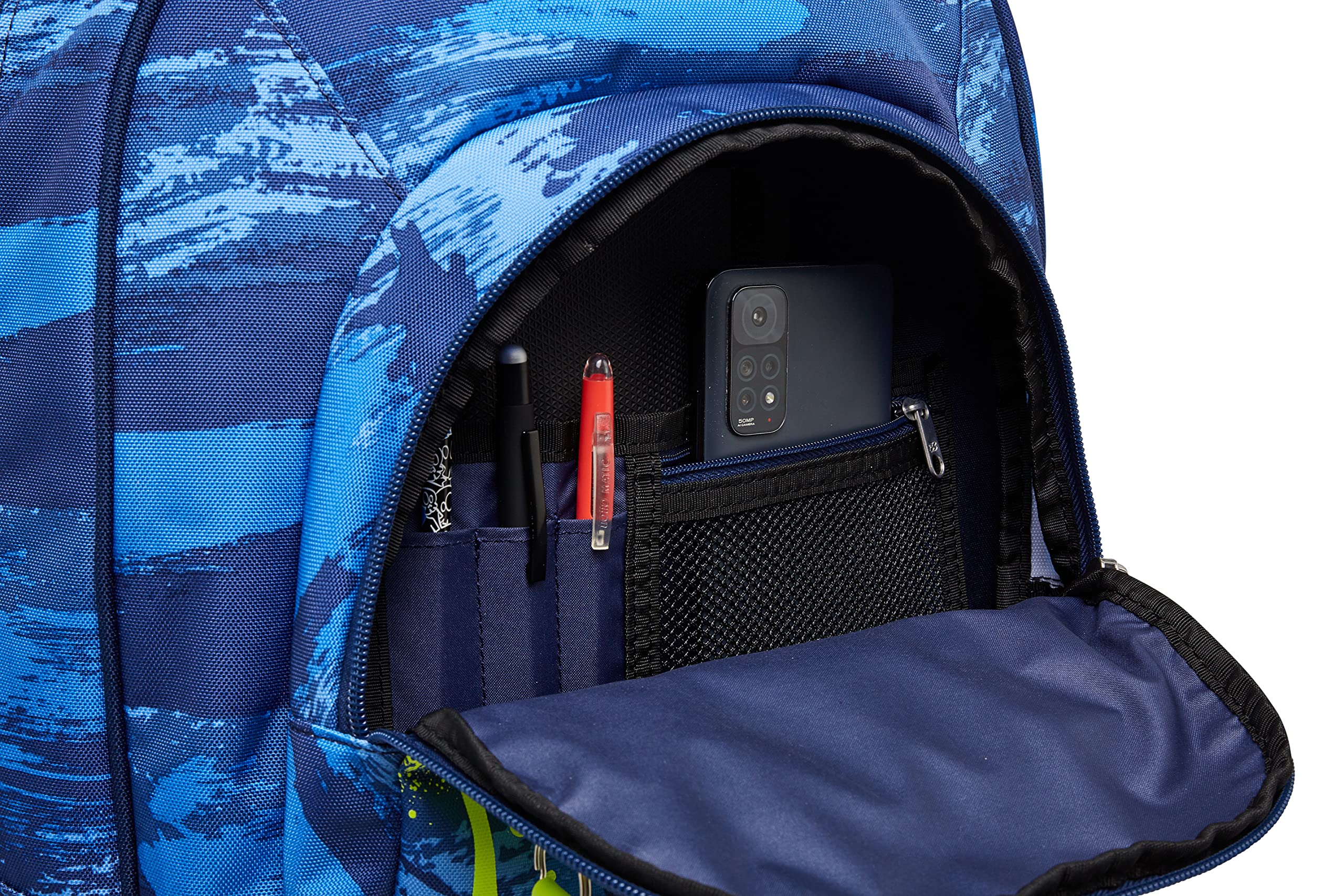 2-in-1 Blue Trolley Backpack with Sunglasses for School & Travel