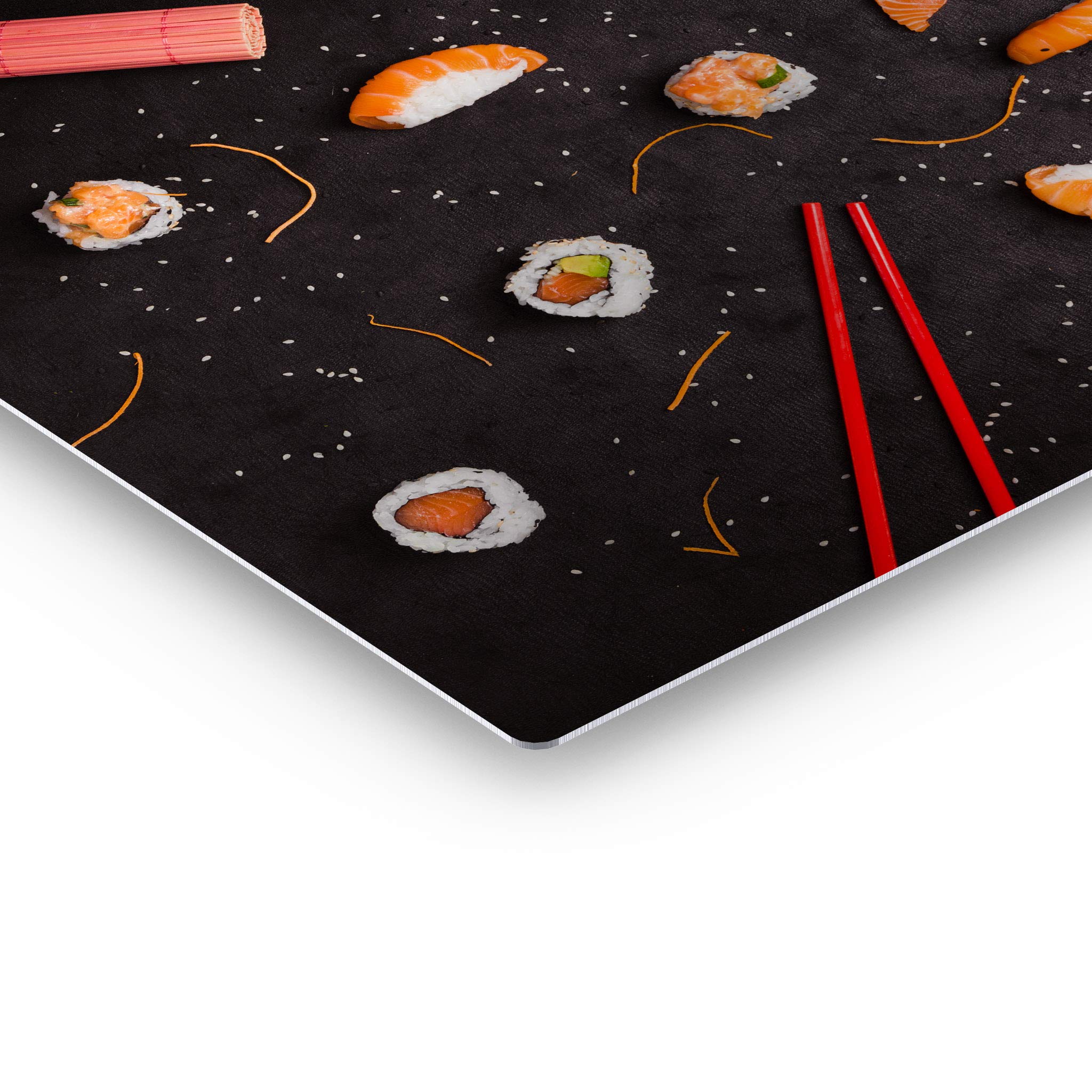 Asian Cuisine Metal Wall Art - Nigiri & Sushi Rolls Kitchen Decor | Modern Restaurant & Cafe Dining Room Decoration | Unique Housewarming Gift | Made in USA 30x40 | Perfect for Sushi Lovers & Japanese Food Enthusiasts