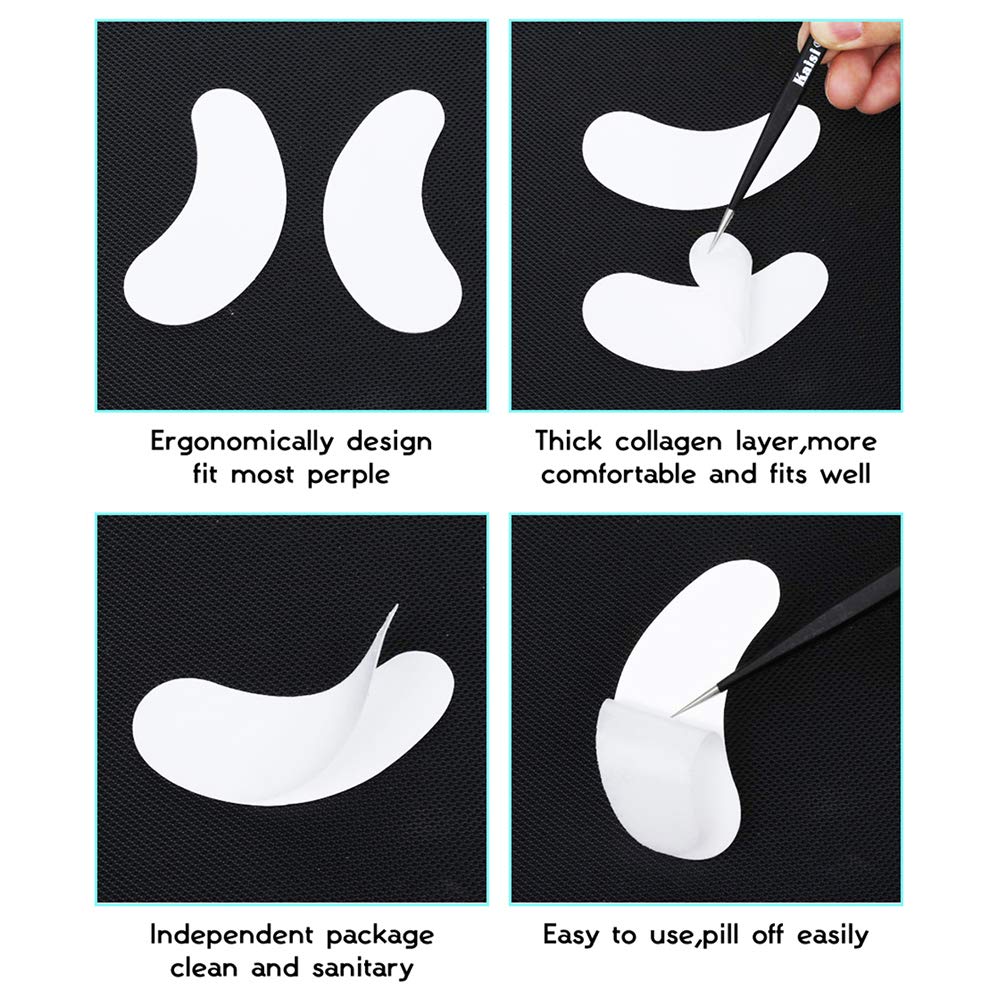 120 Pair Lint-Free Under Eye Gel Patches for Eyelash Extensions | Hypoallergenic Eye Protection Mask | Beauty Salon & At-Home Lash Application Accessories