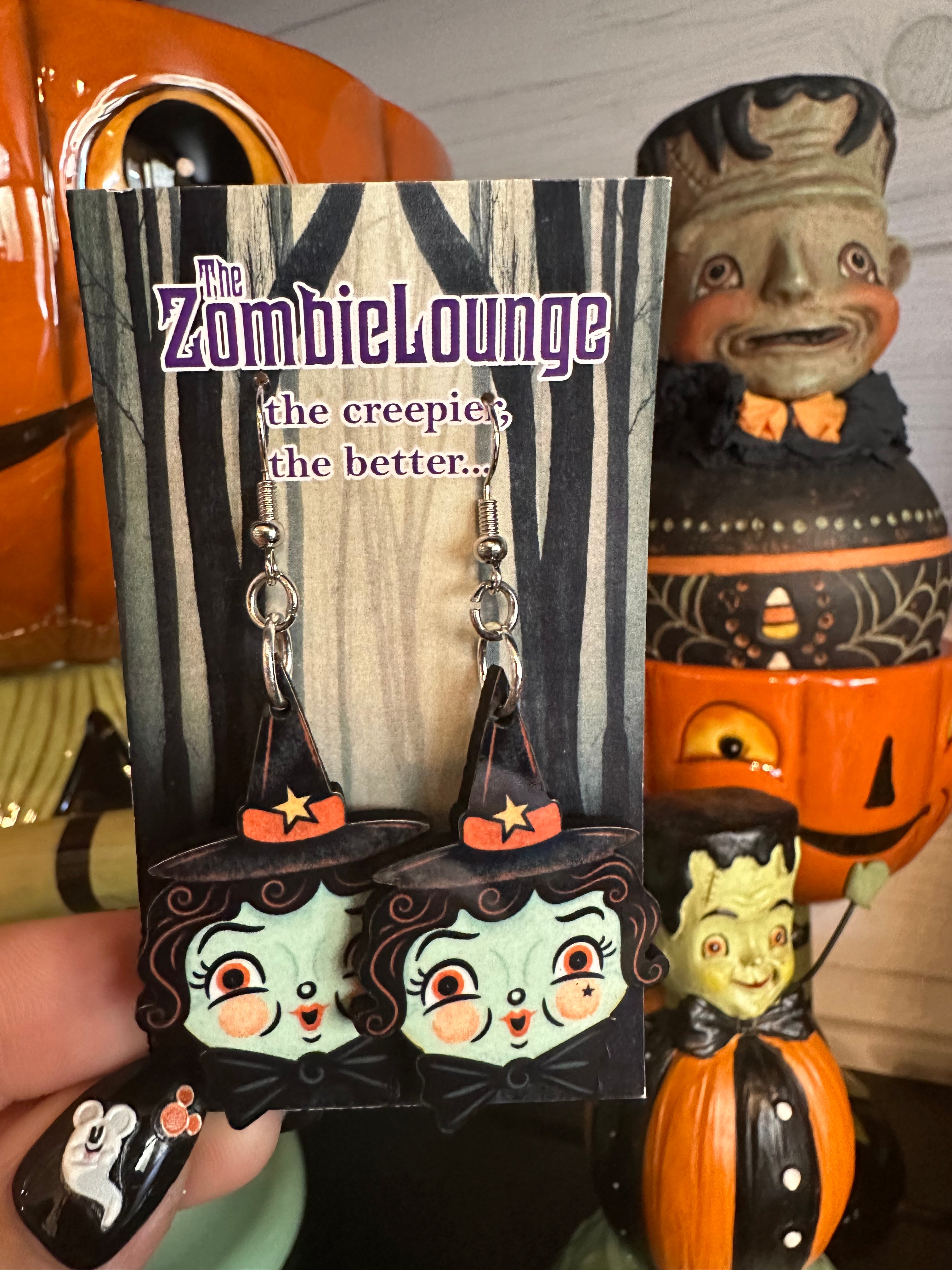 Johanna Parker Halloween Witch Earrings - Spooky & Stylish Costume Jewelry for Women - Perfect for Halloween Parties, Cosplay & Witch-Themed Events