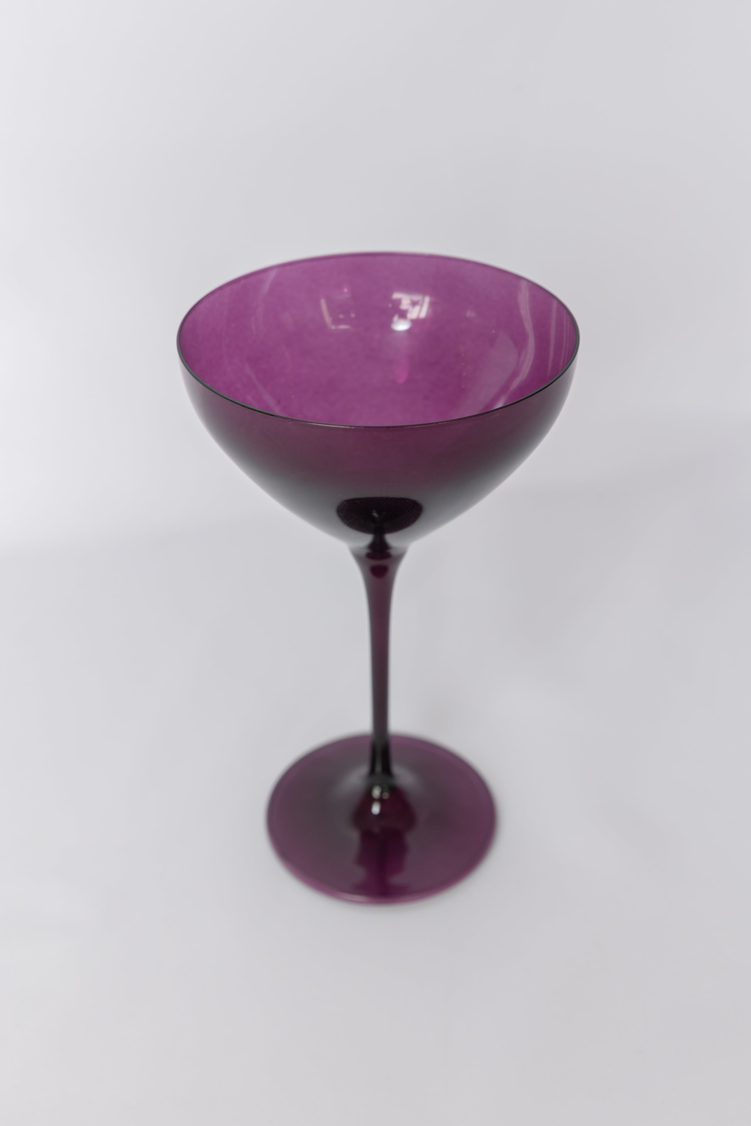 Estelle Colored Martini Glass Set of 2 - Elegant Amethyst Purple Cocktail Glasses for Parties, Bars & Home Entertaining