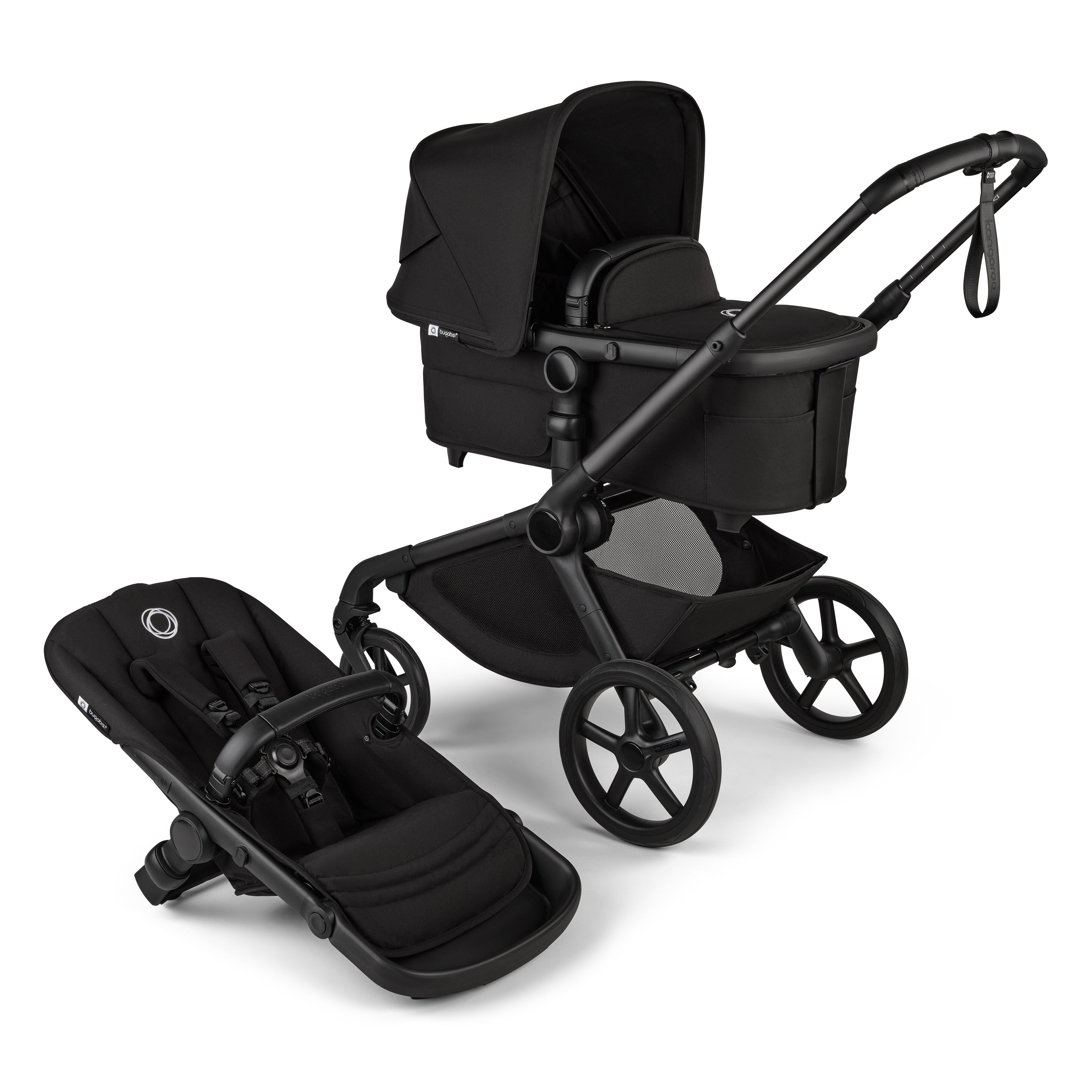 Bugaboo Kangaroo Complete Single to Double Stroller - Convertible Baby Stroller for Twins or Siblings | Lightweight & Compact for Travel, Shopping, and Everyday Use