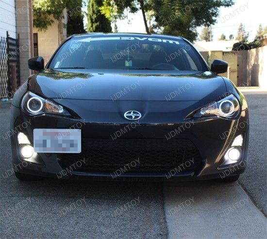 18W High Power 6 LED Fog Lights with Halo Rings - Compatible with Scion FRS & Subaru BRZ - Durable Off-Road Driving Lights for Night Visibility and Style Enhancement