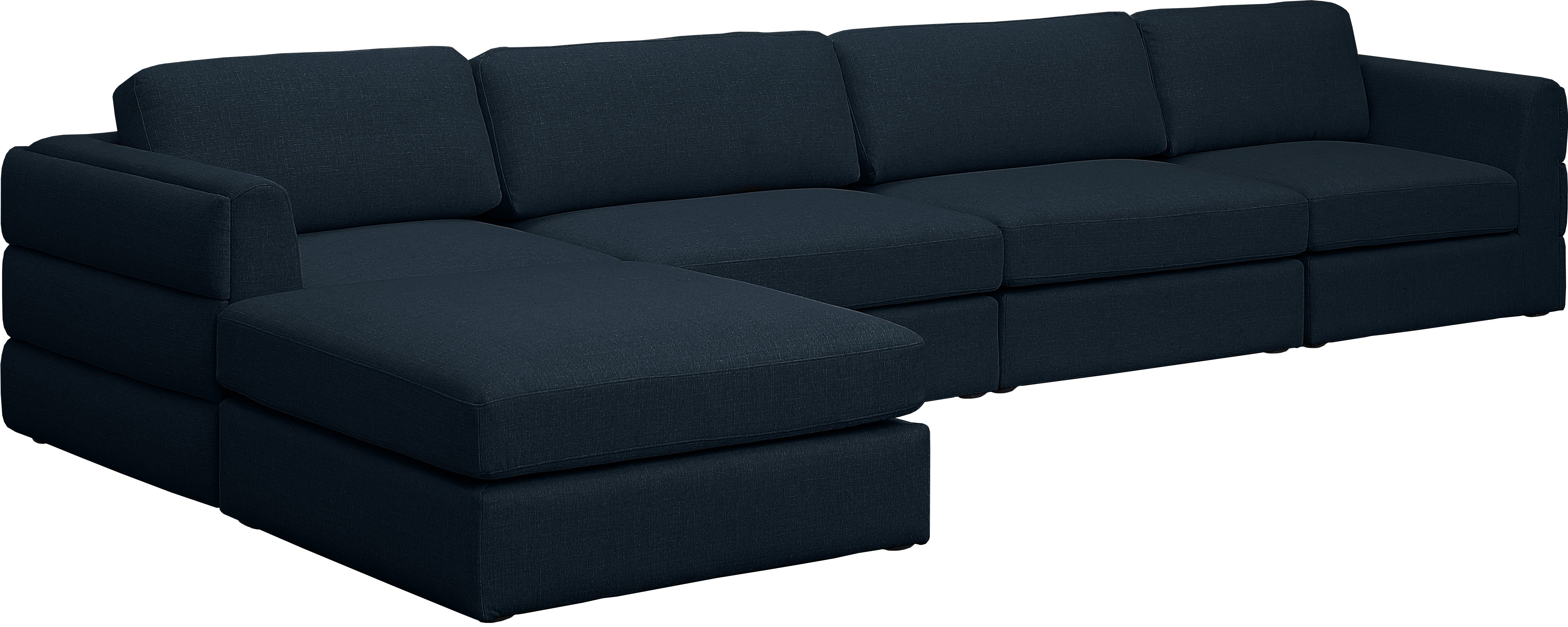 Beckham Durable Linen Textured Fabric Modular Sectional Sofa - Modern Living Room Furniture for Home Theater, Family Gatherings & Cozy Relaxation