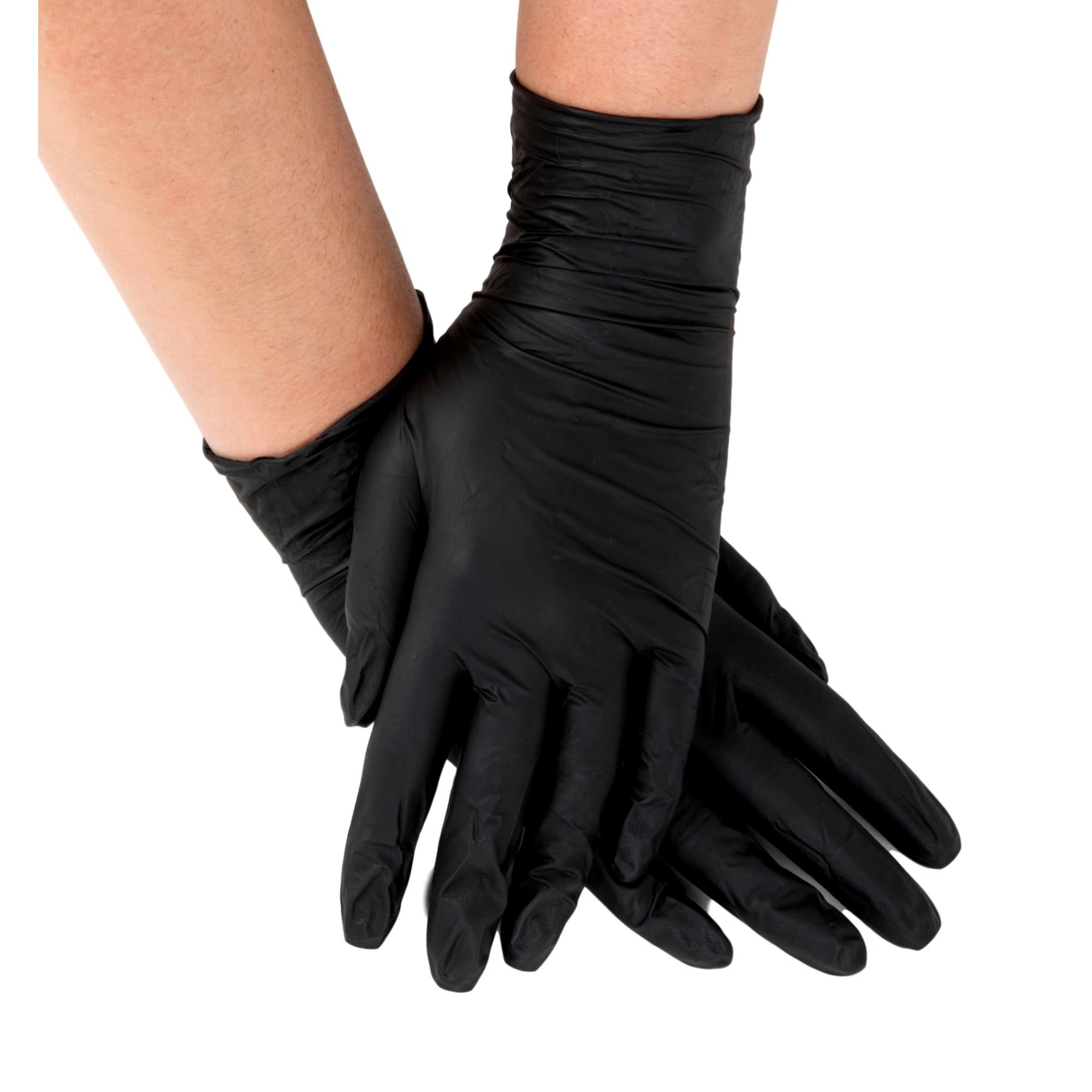 Colortrak Black Vinyl Gloves - 100 Count Box, Disposable Gloves for Food Handling, Cleaning & Medical Use | Latex-Free, Powder-Free, Durable Protection