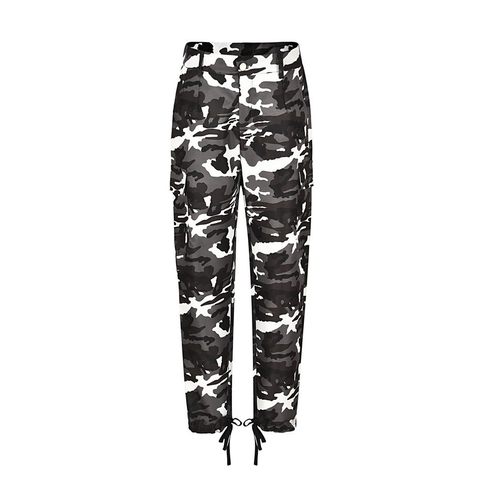 Women's Camouflage Cargo Jogger Pants - Stylish Camo Casual Trousers for Hip Hop, Rock & Work | Perfect for Outdoor Adventures, Streetwear & Everyday Wear