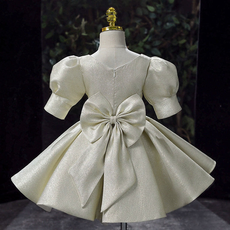 Elegant Baby First Communion Dress for Toddlers - White Lace Formal Gown for Girls - Perfect for Baptism, Christening, and Special Occasions