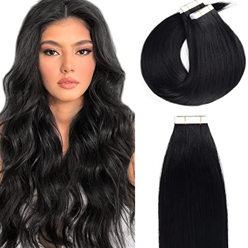 Luxury 22Inch Remy Human Hair Tape Extensions - 50g 20pcs Double Side Invisible Skin Weft for Natural Straight Hair - Perfect for Daily Styling, Weddings & Special Occasions