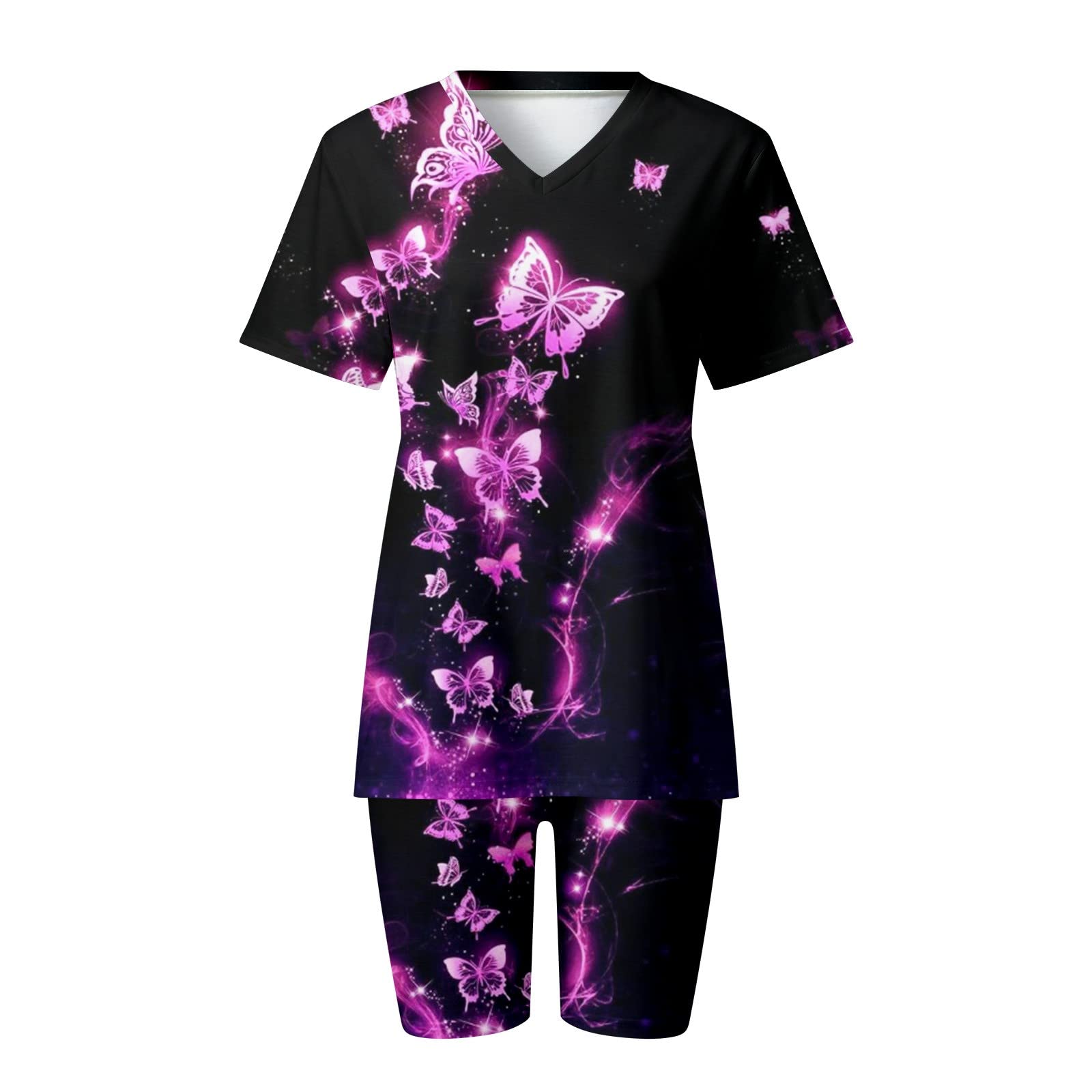 LCMTWX Women's Black Jacket & Top Set - 2 Piece Workout Outfit, Flared Leggings for Petite Women | Gym Clothes, Yoga Wear & Casual Athletic Apparel | Perfect for Fitness, Running & Daily Wear