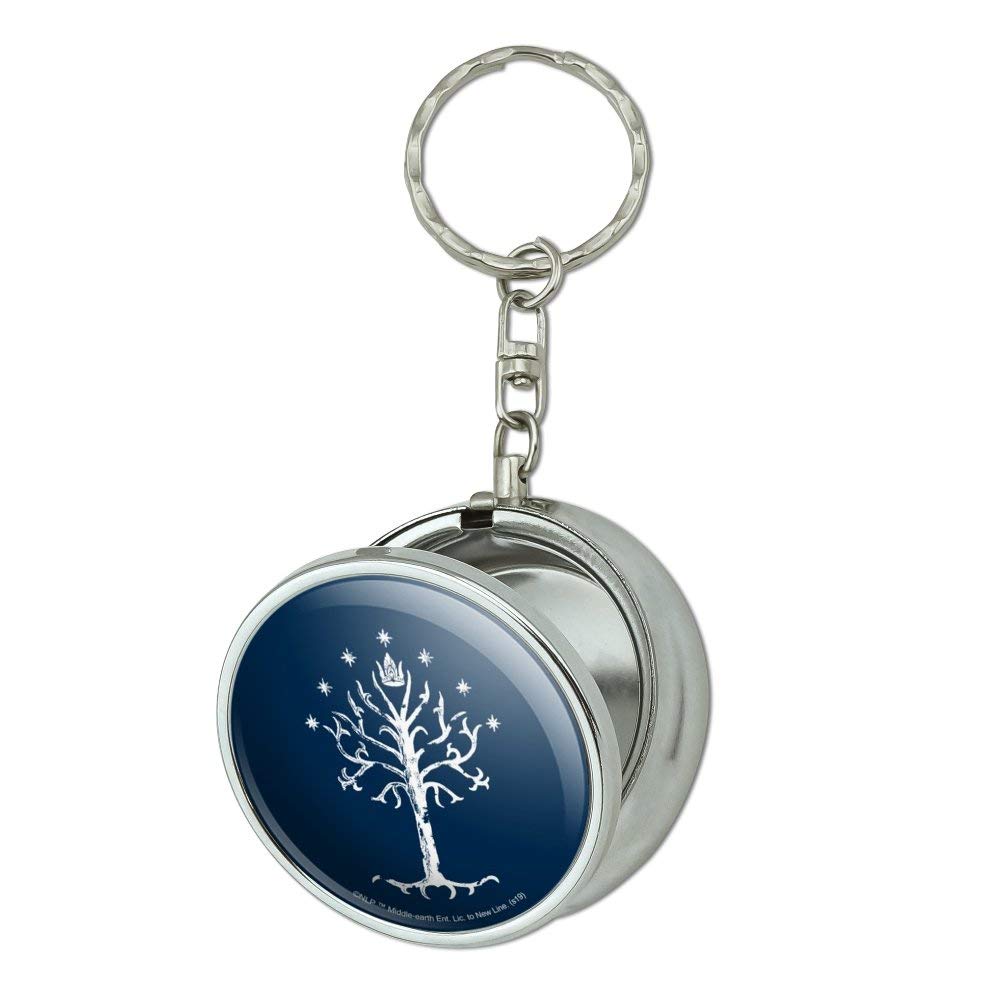 Lord of The Rings Gondor Tree Travel Size Pocket Ashtray Keychain with Cigarette Holder - Perfect for Smoking Fans, Collectors & Travel Accessories