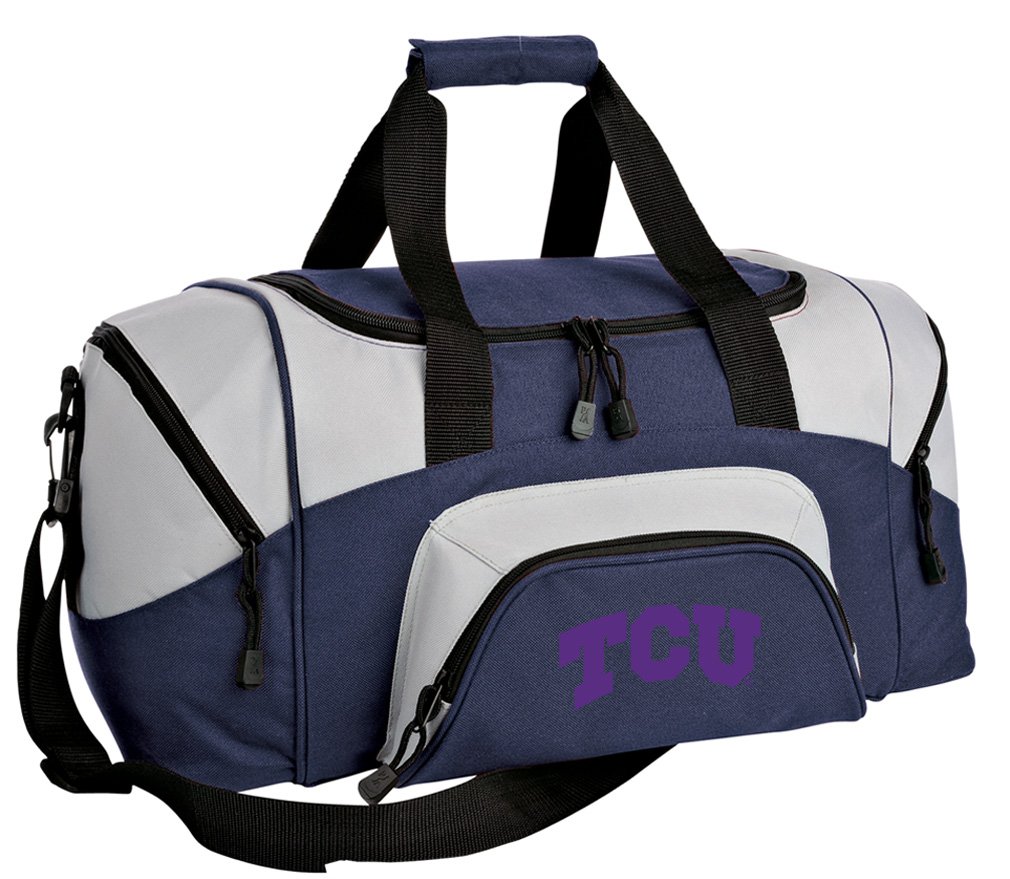SMALL Texas Christian University (TCU) Gym Bag - Deluxe Travel Duffel Bag for Workout & Carry-On Luggage - Perfect for College Students, Sports, Gym & Weekend Trips