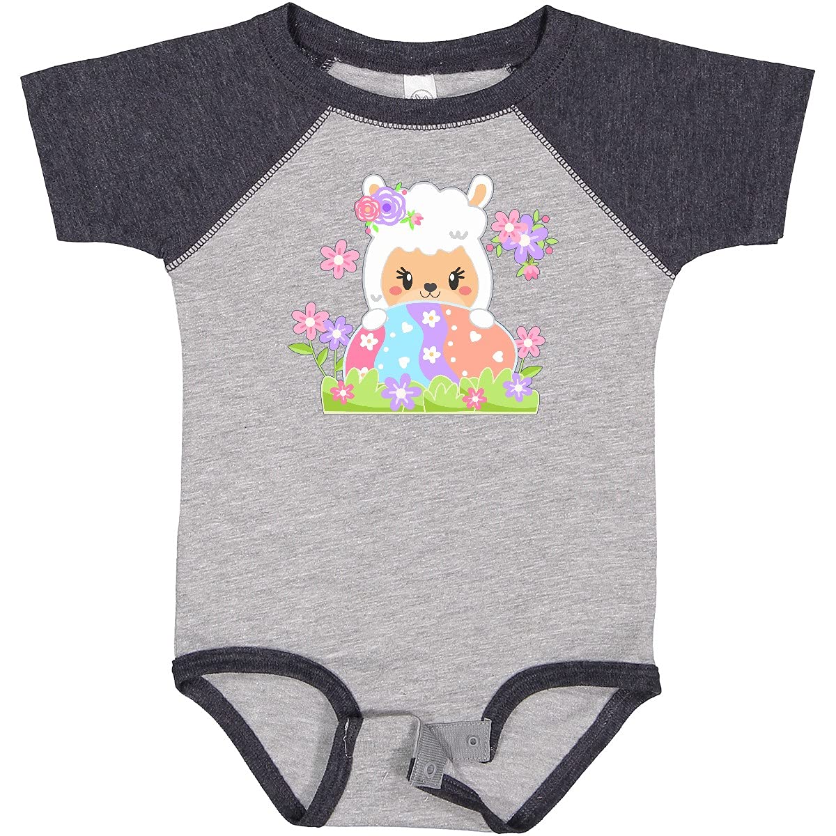 Cute Easter Llama with Spring Flowers Baby Bodysuit - Adorable Easter Outfit for Infants & Toddlers - Perfect for Easter Photos, Family Gatherings & Spring Celebrations