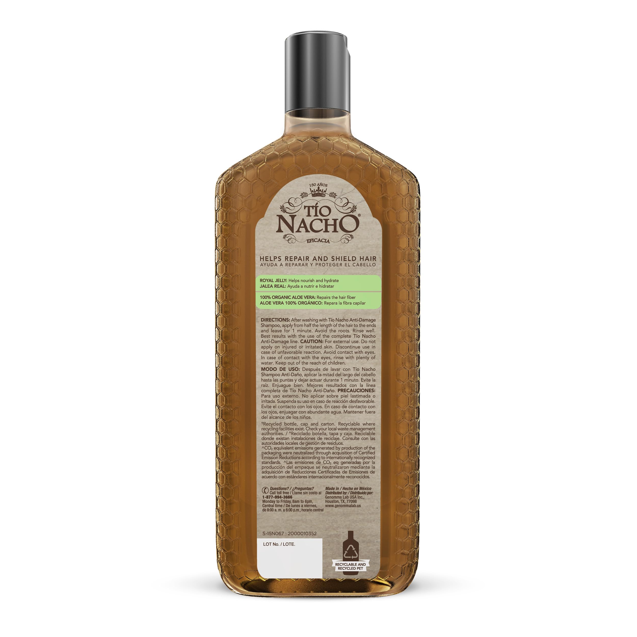 Tio Nacho Aloe Vera Deep Repair Conditioner - 100% Organic Aloe Vera & Royal Jelly Hair Treatment, Repairs Damaged Hair with Vegetable Keratin for Softness & Shine, Paraben & Salt-Free, 14 Oz (Pack of 3) - Perfect for Dry, Frizzy & Color-Treated Hair at Home or Salon