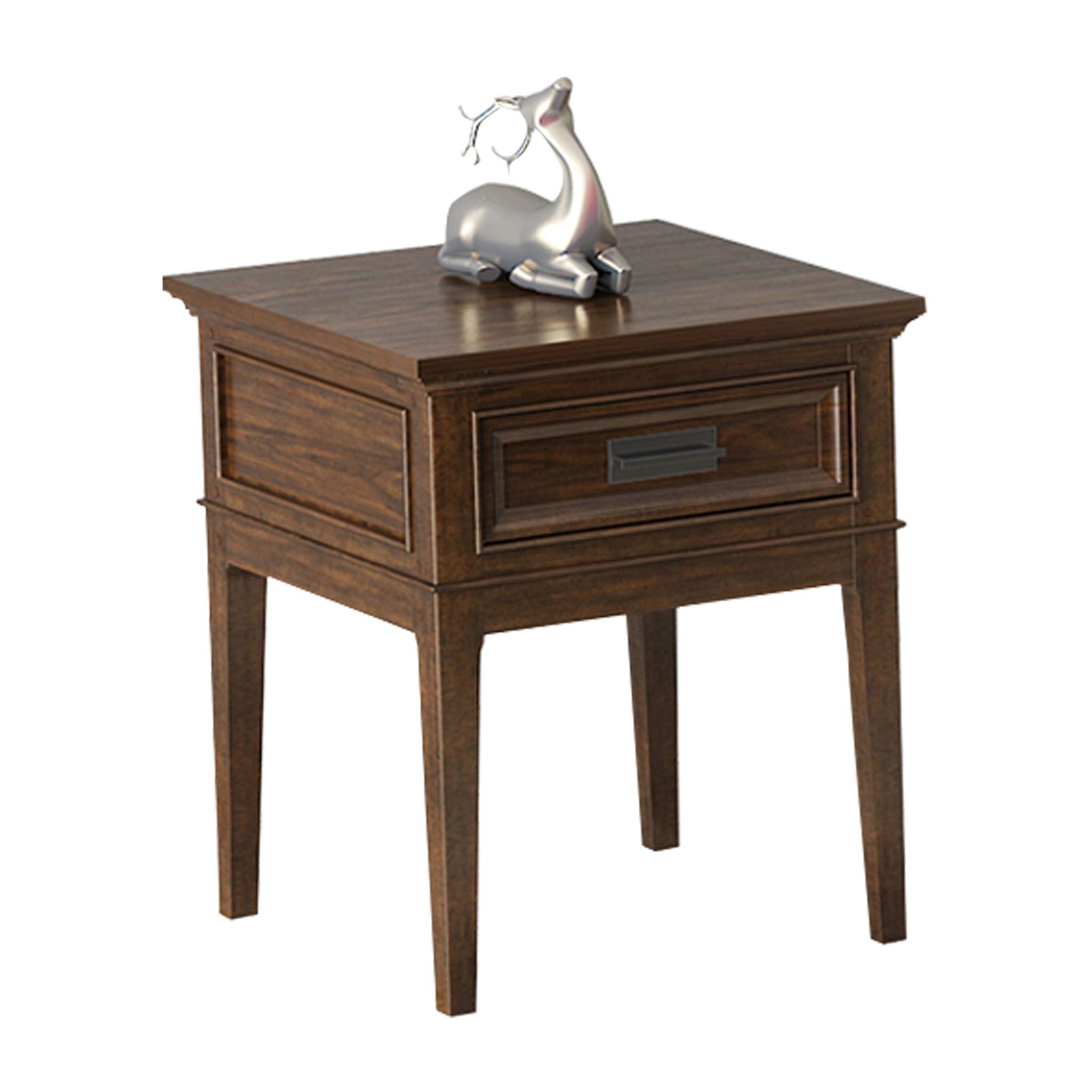 Homelegance 22x22 Inch Cherry Wood End Table - Small Side Table for Living Room, Bedroom, or Office - Perfect for Lamps, Books, and Decor