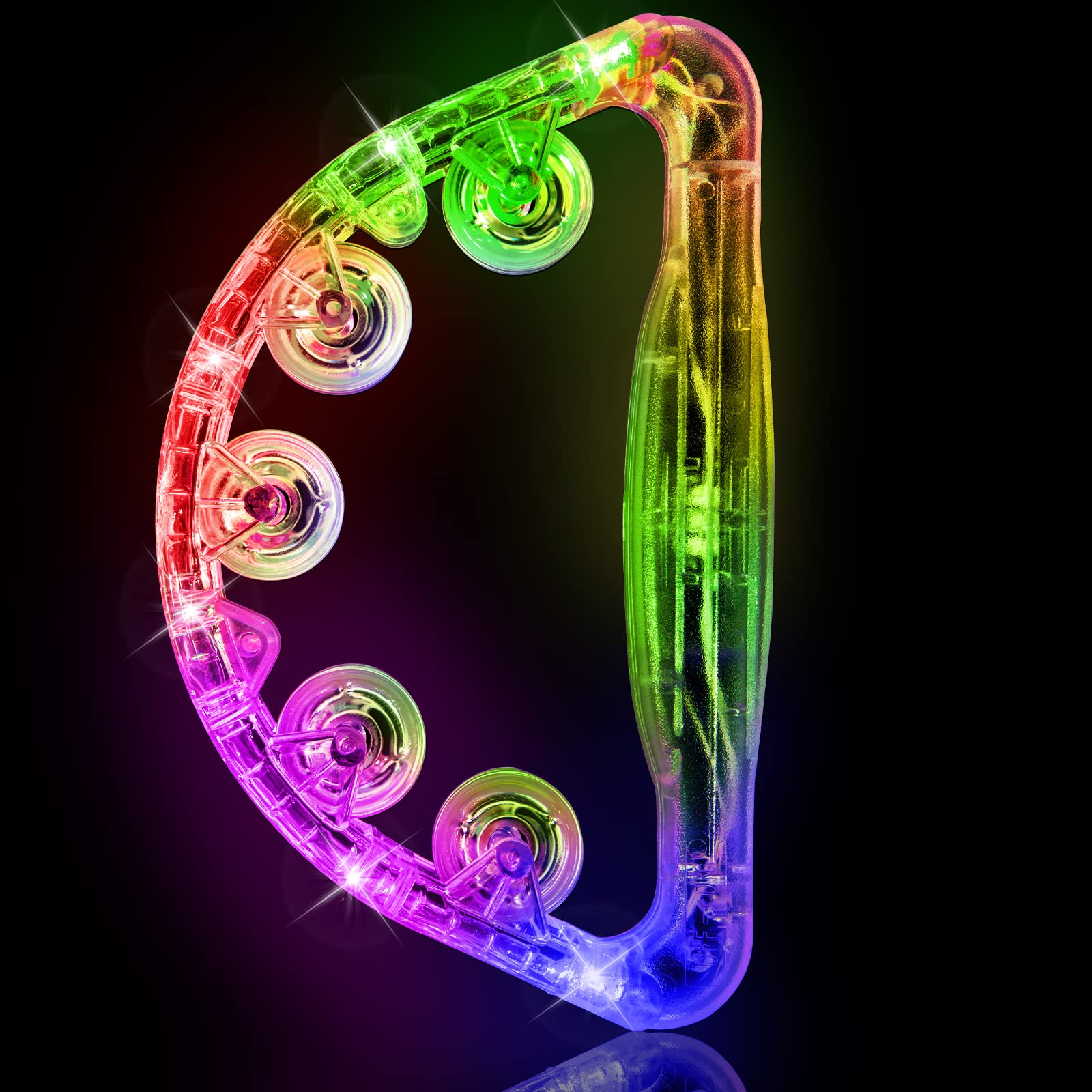 AYWEWII LED Tambourine - Light Up Musical Handheld Toy with Flashing Lights for Autism, Sensory Play, Parties & Gifts (Kids/Adults/Teens) - Perfect for Birthday Celebrations, Classroom Activities & Music Therapy