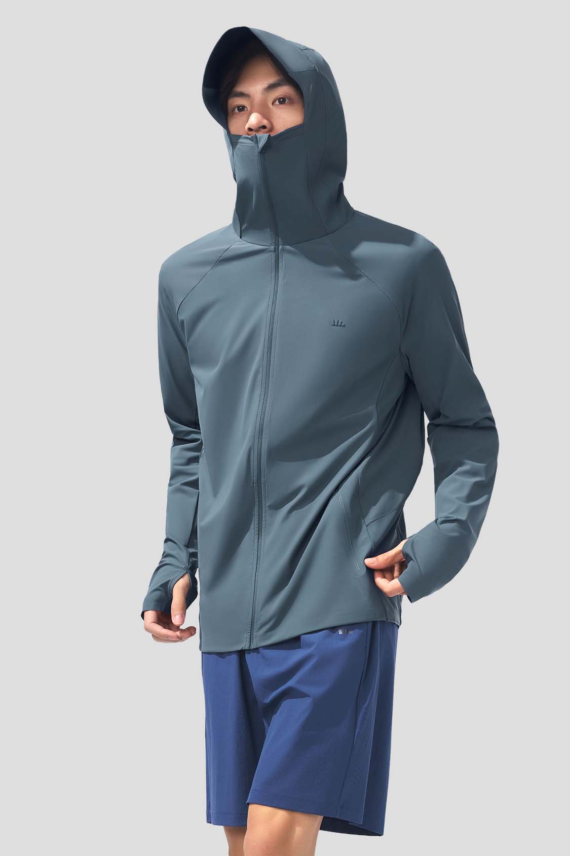 Summit Men's Breathable Cooling Sun Jacket UPF100+ UV Protection Lightweight Outdoor Hiking Fishing Running Jacket