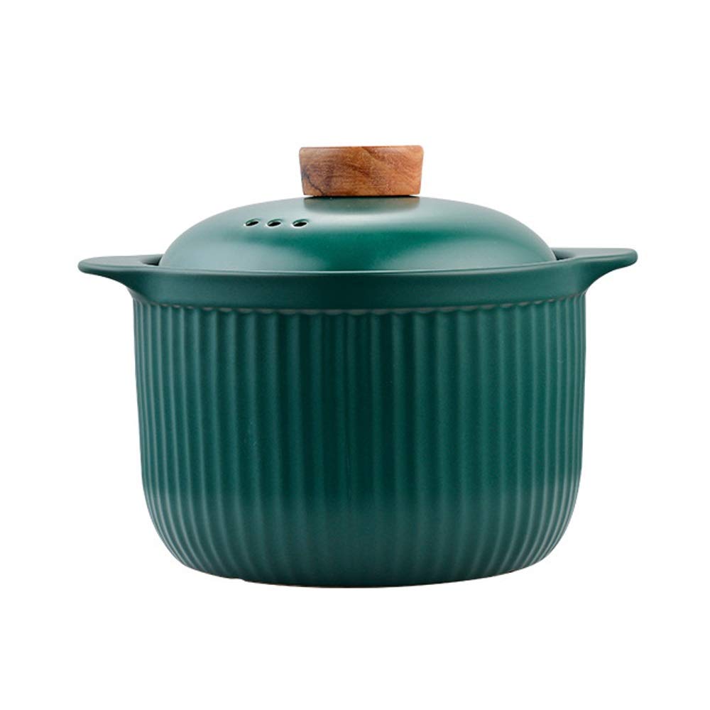 TWDYC Ceramic Casserole Dish - Orange & Green Healthy Cookware Set, Flame-Proof Soup Pot & Stew Pot for Home Kitchen | Perfect for Baking, Slow Cooking & Serving Dishes (Color: B)