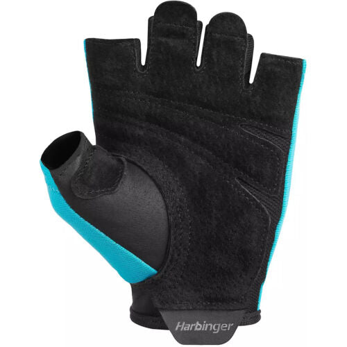 Harbinger Unisex Power Gloves 2.0 - Weightlifting & Gym Training Gloves for Men & Women - Aqua Color - Perfect for CrossFit, Powerlifting & Strength Training