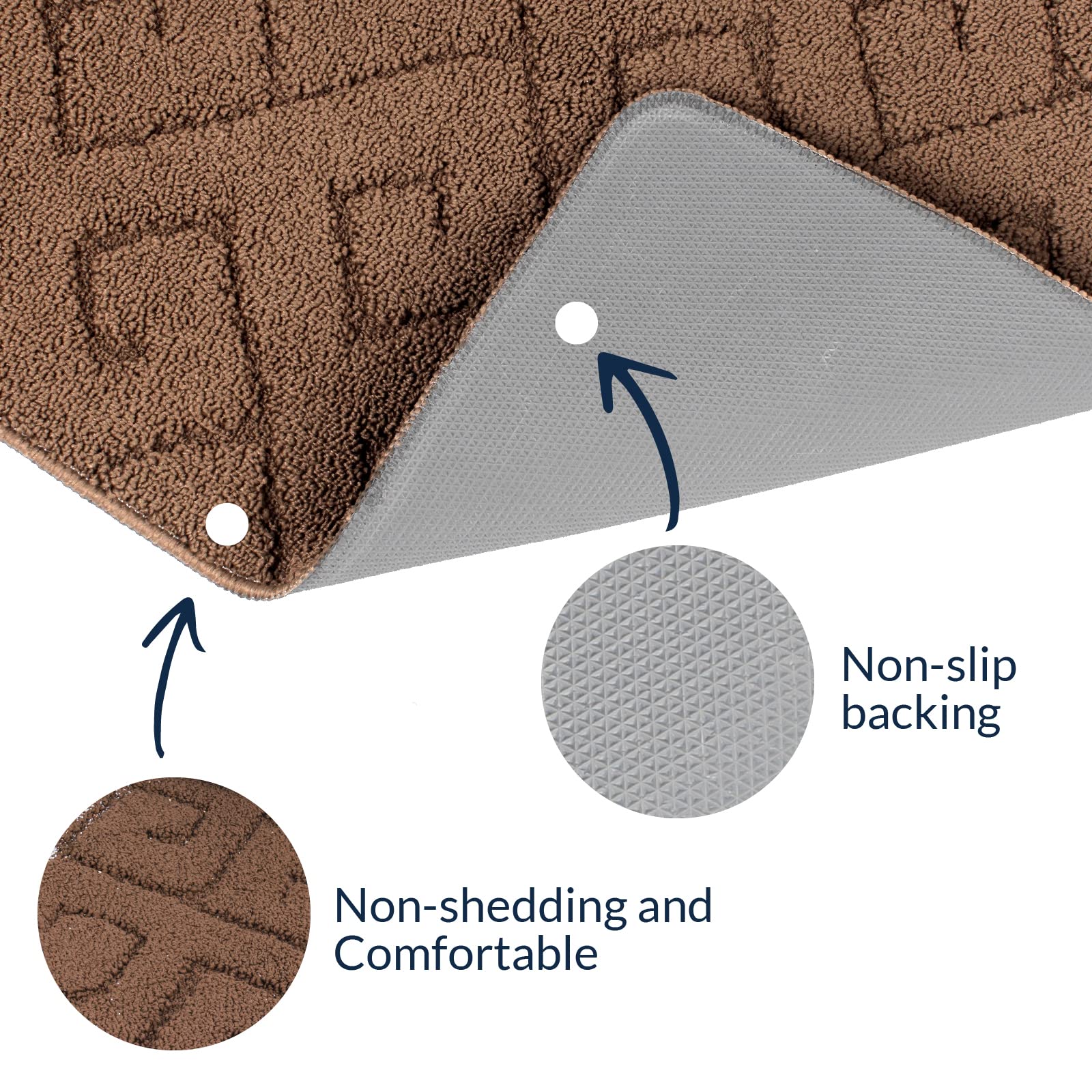 Walensee 32x48 Inch Brown Indoor Doormat - Non-Slip Machine Washable Entryway Rug for Front Door, Absorbent Dirt Trapper with Low Profile Shoe Scraper - Perfect for Home, Office & Apartment Entrances