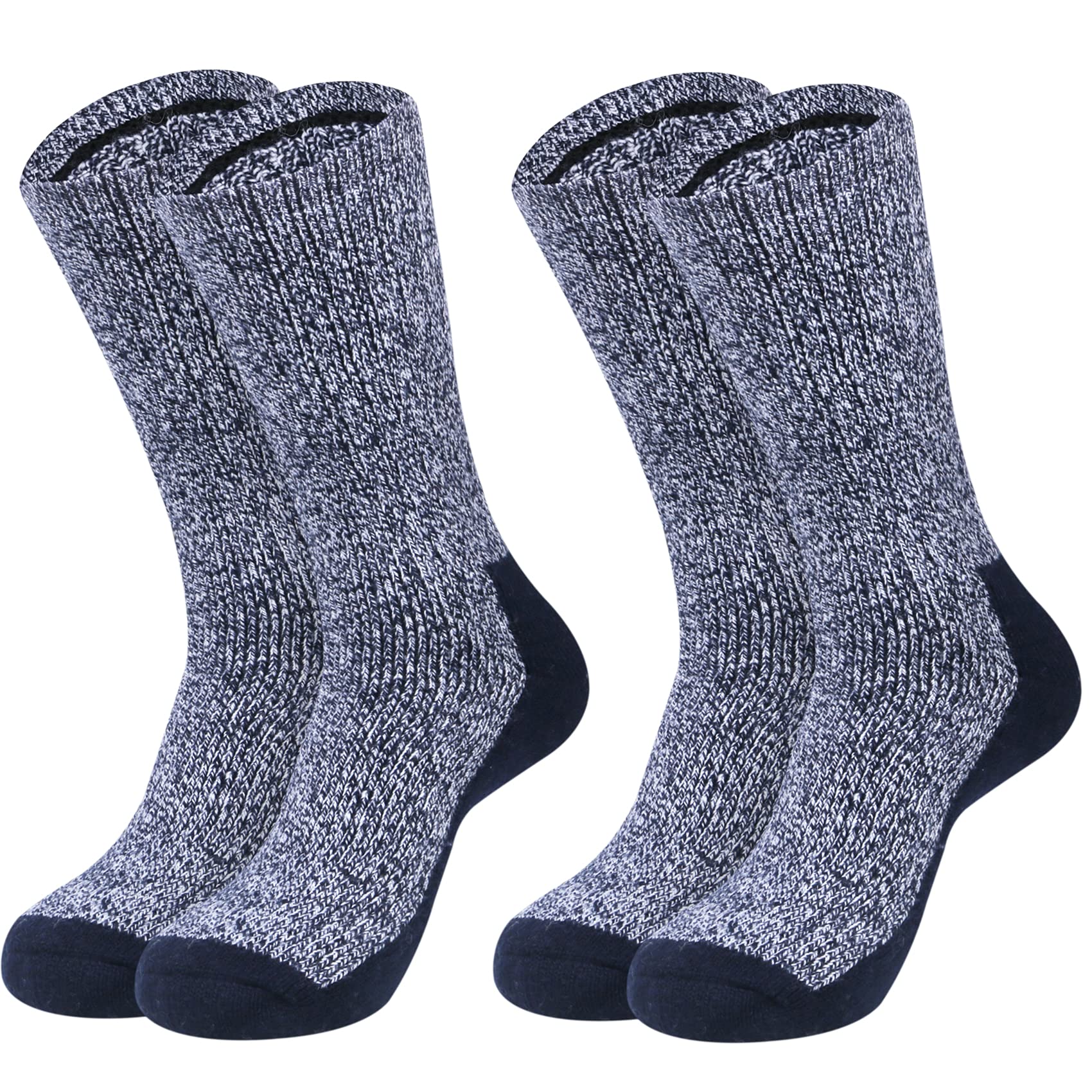 2 Pack Merino Wool Socks for Men - Winter Warm Thermal Socks, Cold Weather Hiking & Outdoor Activities Socks