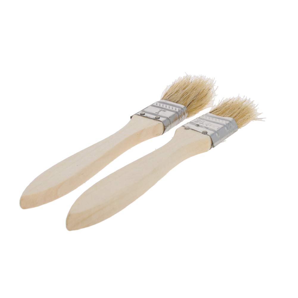 **Utoolmart Premium Wood & Pig Hair BBQ Grill Brush - Heavy Duty Wire Bristles, Soft Comfortable Handle (2-Pack) - Perfect for Outdoor Grilling, Camping, Backyard BBQ & Christmas Gifts**
