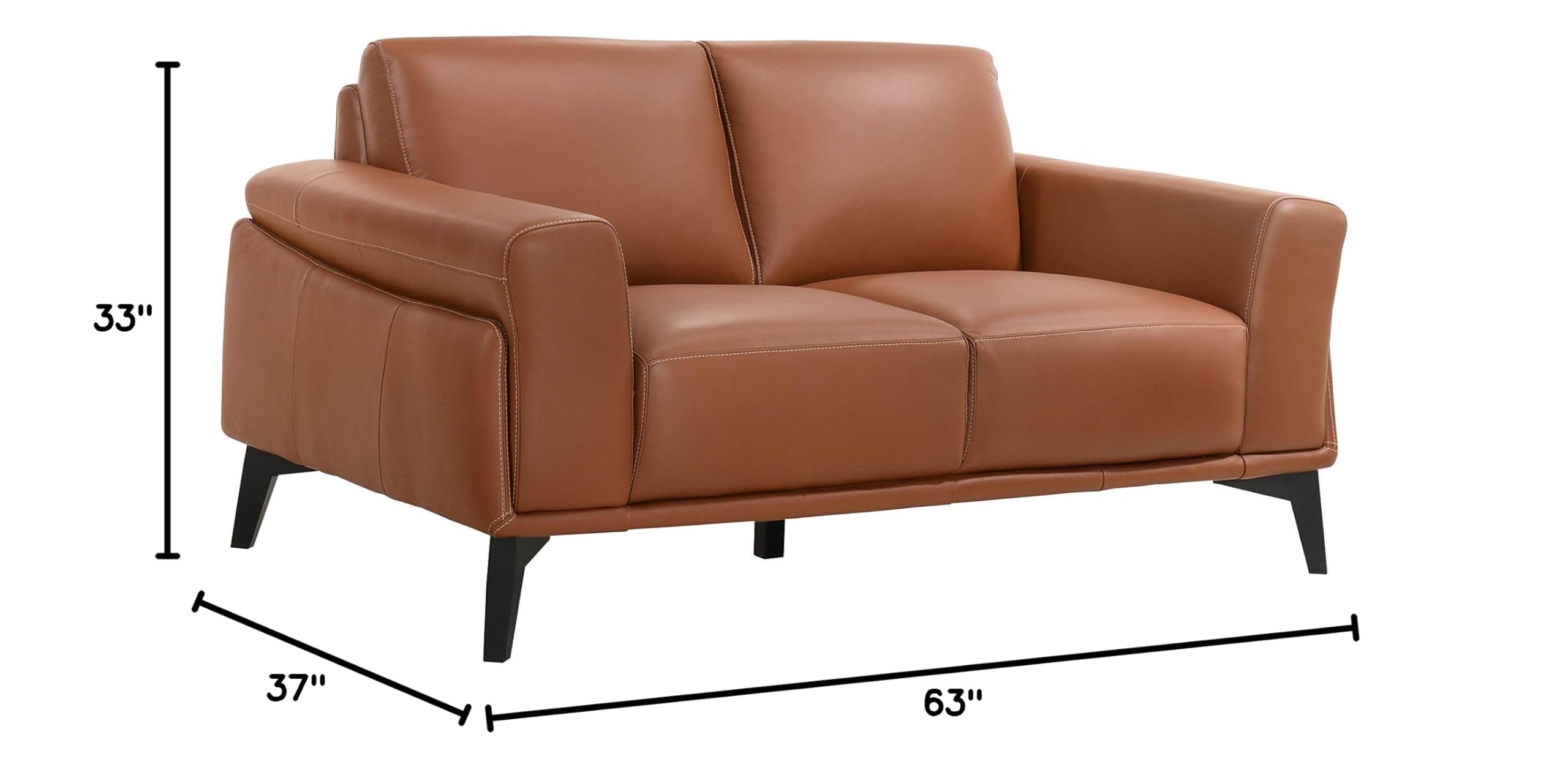 Como Loveseat Classic Furniture - Modern Terracotta Sofa for Living Room, Lounge & Small Spaces | Comfortable 2-Seater Couch for Apartments