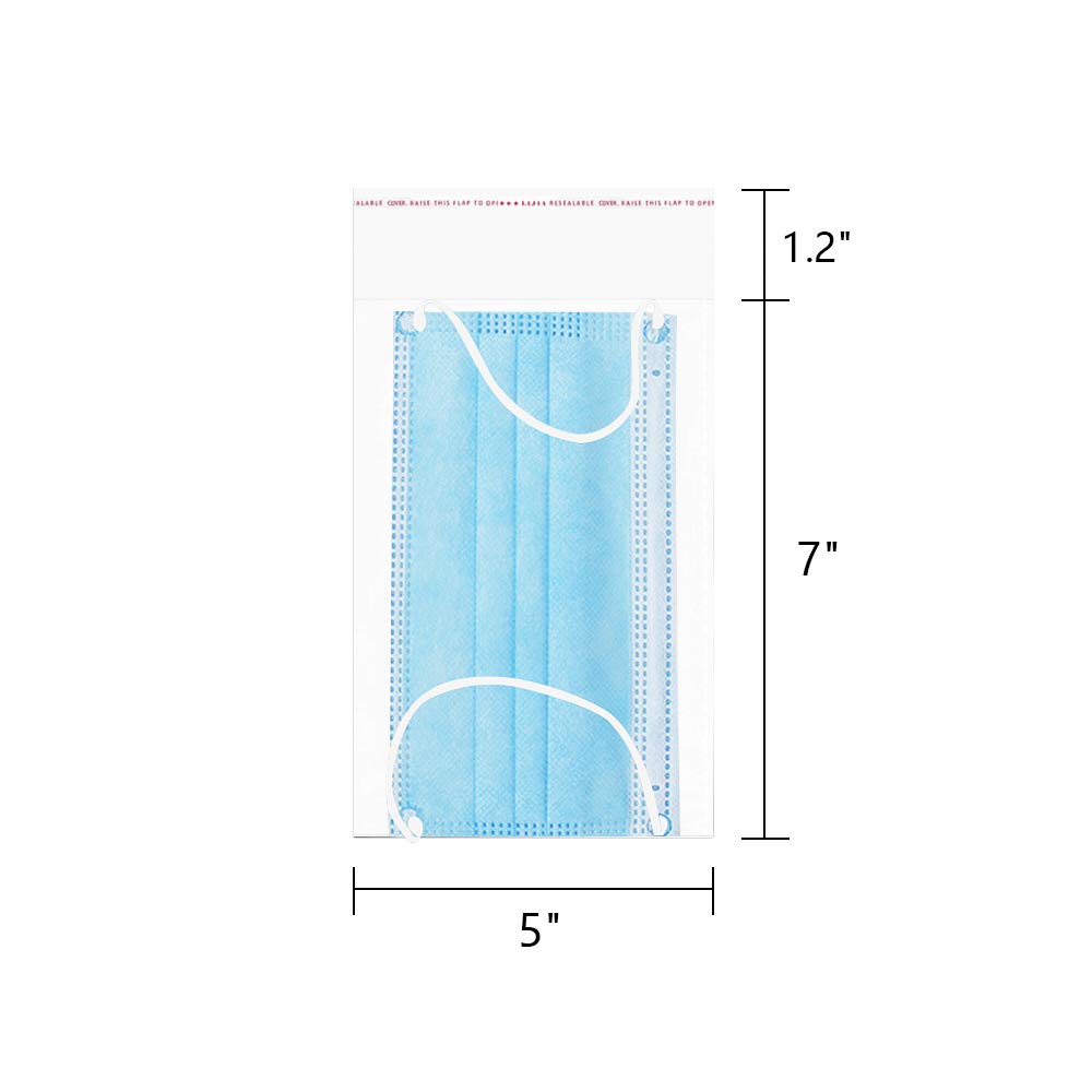 5x7 500pcs Clear Self Adhesive Cello Bags - 1mil Sealable OPP Poly Glassine Bags for Cookies, Jewelry, Cards, Snacks & Party Favors - Perfect for Packaging, Gifting & Retail Display