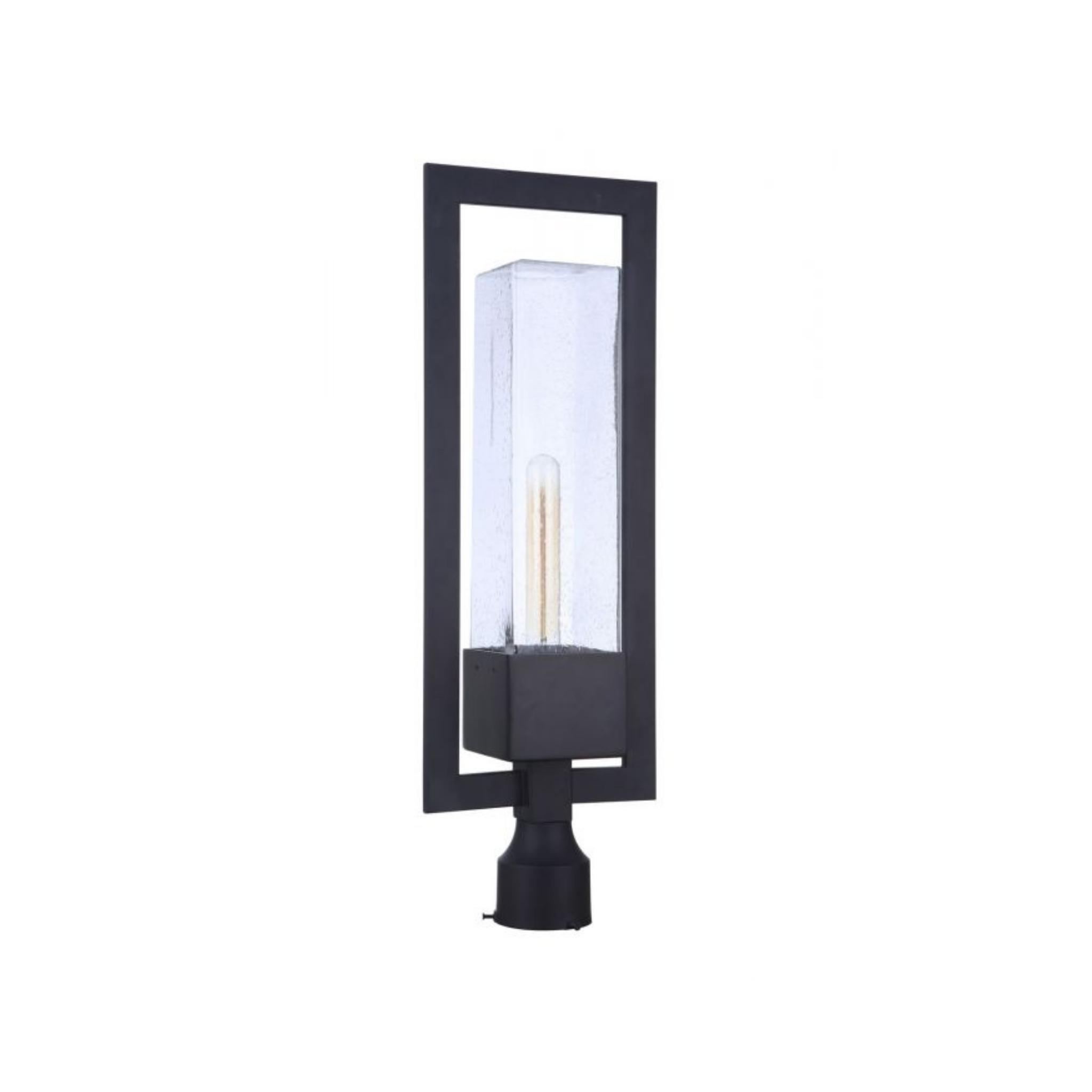 Craftmade Perimeter 1 Light Outdoor Post Mount - Black Exterior Wall Light Fixture for Porch, Patio, Garden & Driveway Lighting | Weather-Resistant & Durable Design
