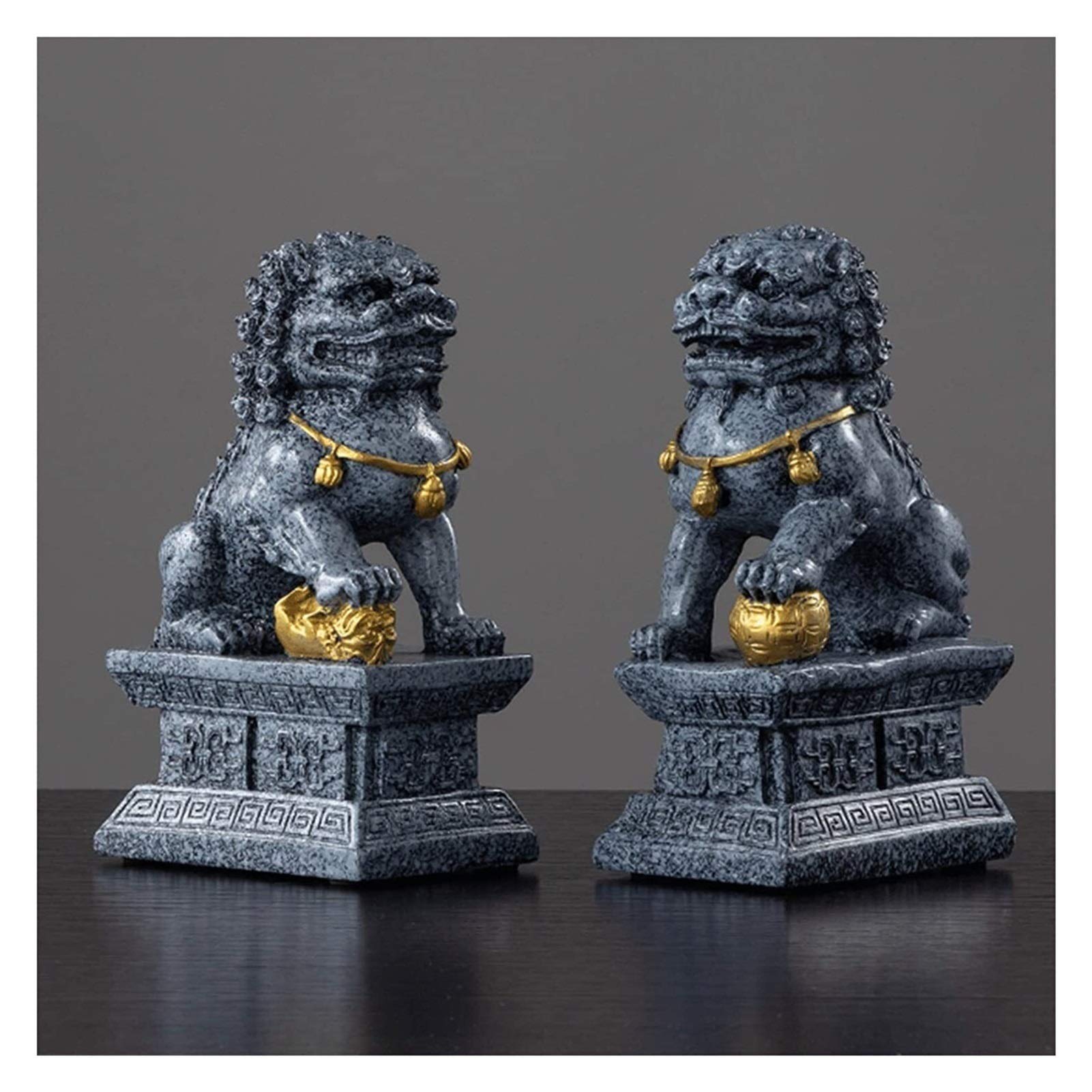 Farmhouse White Lion Bookends - Pair of Resin Book Stoppers for Bookshelf Decor, Vintage DIY Home Office Decor, Wealth & Prosperity Theme - Perfect for Home Library, Office Desk & Gift Giving