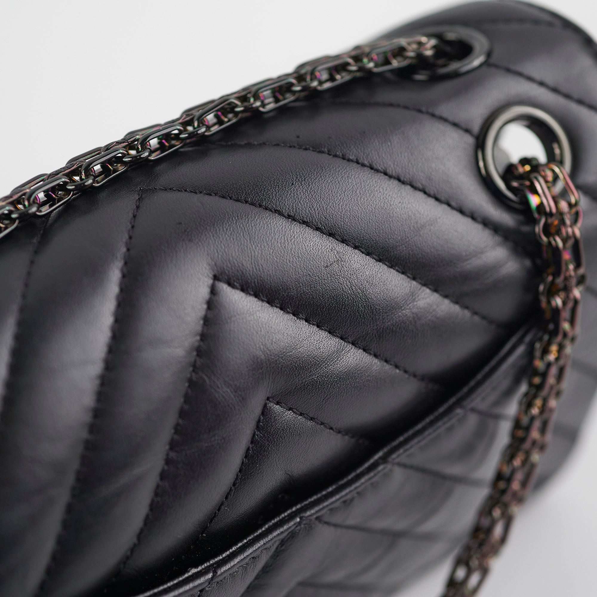 Chanel Mini Reissue 2.55 Black Leather Crossbody Bag for Women - Luxury Designer Handbag for Date Night, Parties & Everyday Use