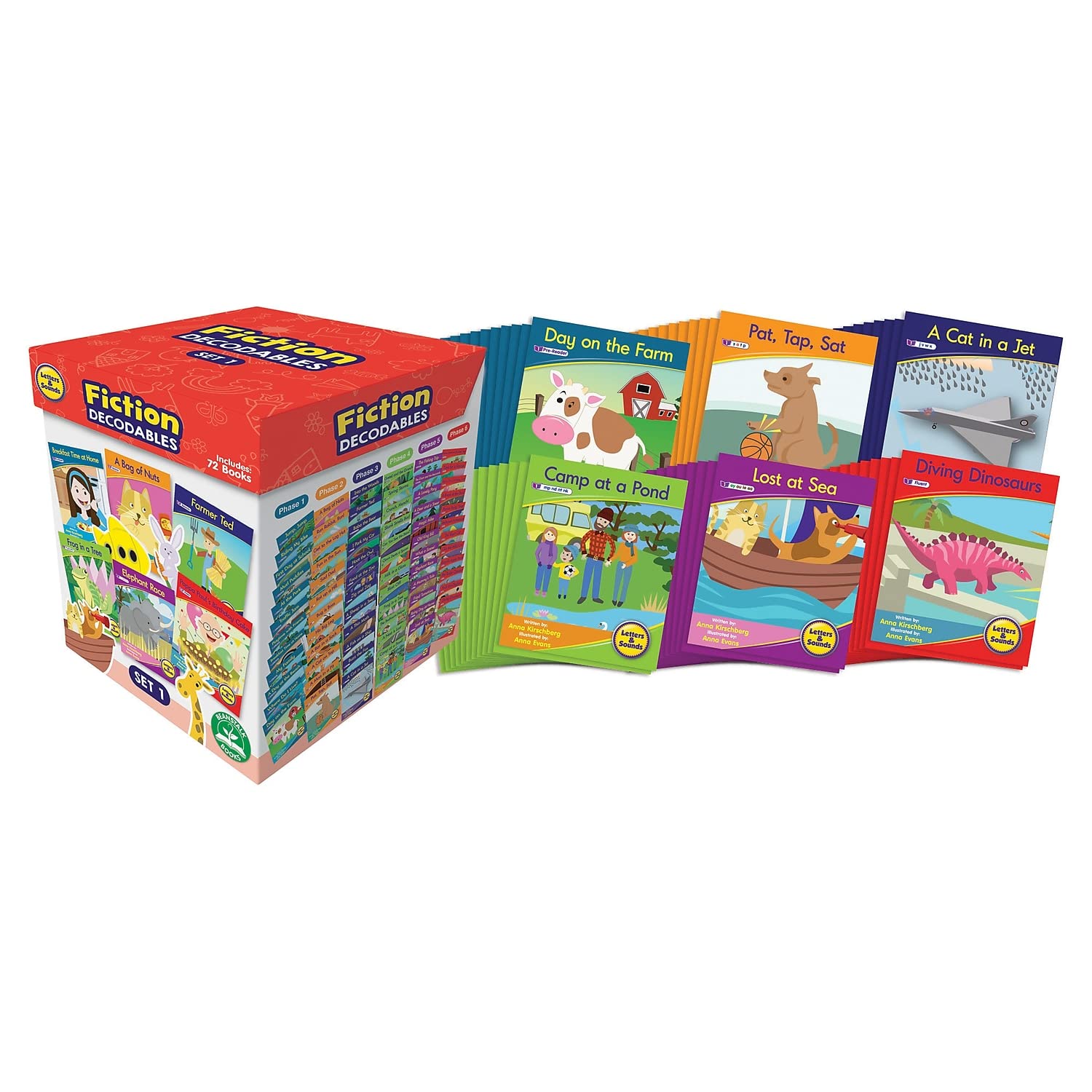 Junior Learning Letters and Sounds Set 1 Fiction Boxed Set - Phonics Reading Books for Kids Ages 4-6 | Learn to Read with Engaging Stories | Perfect for Homeschooling & Classroom Learning