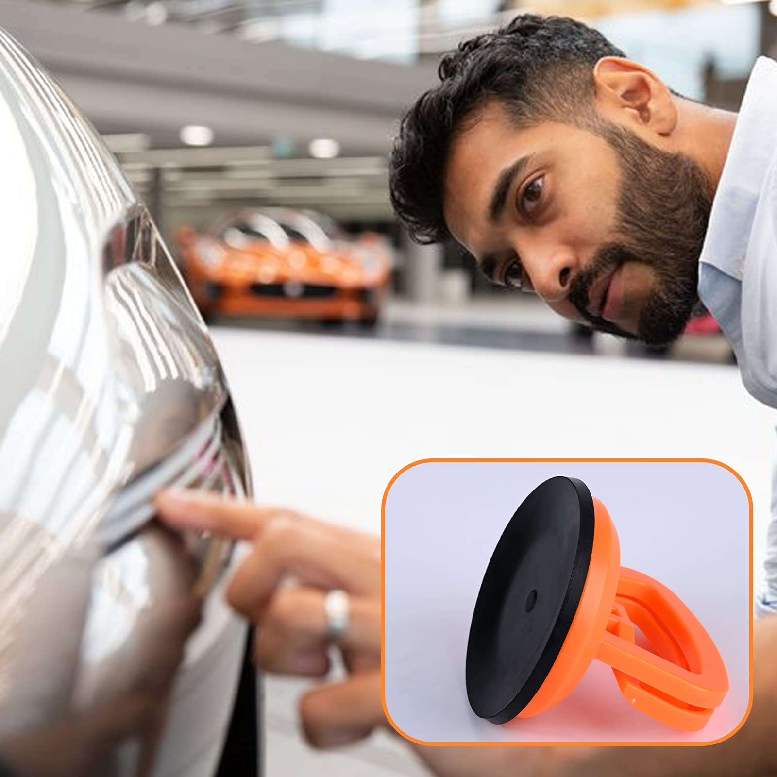 2-Pack Car Dent Puller Kit - Suction Cup Dent Remover Tool for Paintless Dent Repair | Car Body, Refrigerator & Tile Dent Removal | Includes Handle Lifter for Easy Use | Perfect for DIY Auto Repair & Home Maintenance