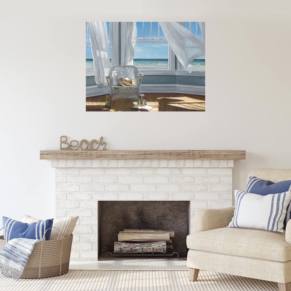 Gentle Reader Canvas Wall Art by Karen Hollingsworth - Hand-Painted Fine Art Print for Living Room, Bedroom, Office Decor - 32x24 Inches - Ready to Hang - Perfect for Home, Dining Room & Guest House Decorations