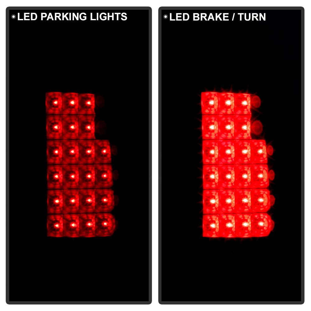 ACANII LED Tail Lights for 1988-1998 Chevy Silverado GMC Sierra Suburban Tahoe - Black Smoke Style (Driver & Passenger Side) | Upgrade Your Truck's Rear Lighting for Safety & Style