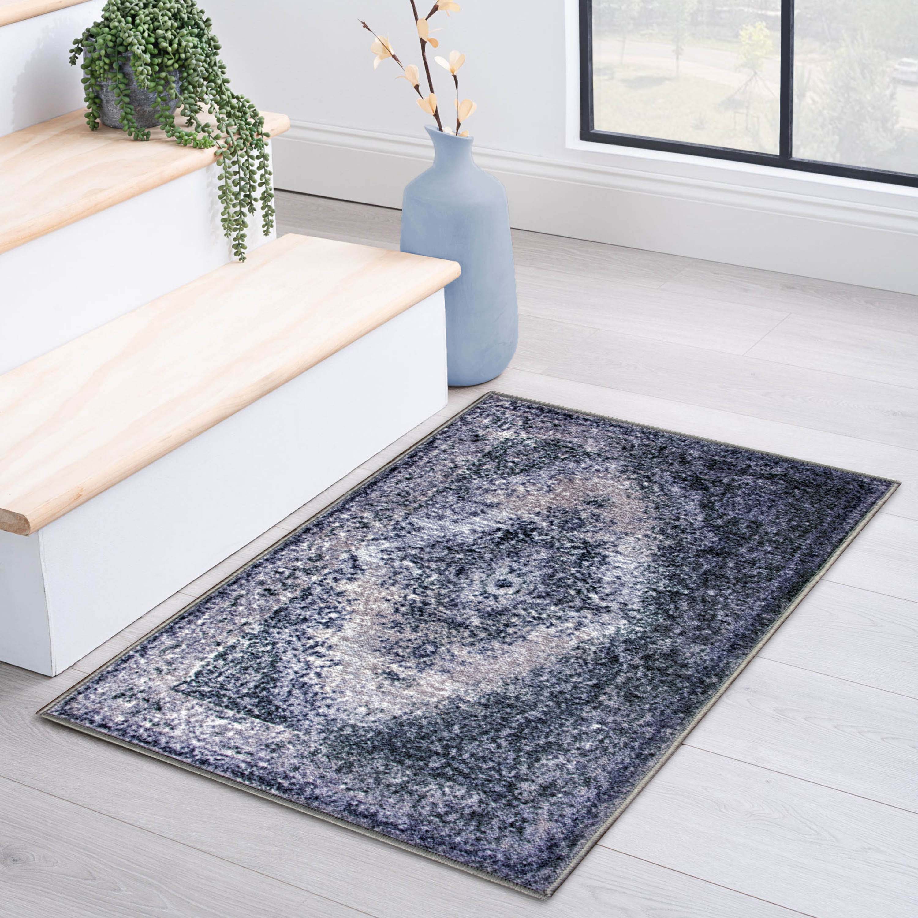 Eldwin Medallion Non-Slip Washable Indoor Area Rug - Perfect for Living Room, Bedroom, and Home Decor