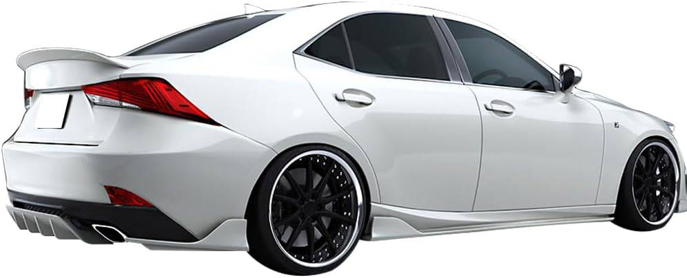 2014-2020 Lexus IS250 IS300 IS350 AS Style Side Skirts - Unpainted Matte Black PP Material for Enhanced Aerodynamics & Sporty Look | Perfect for Car Enthusiasts & Performance Upgrades