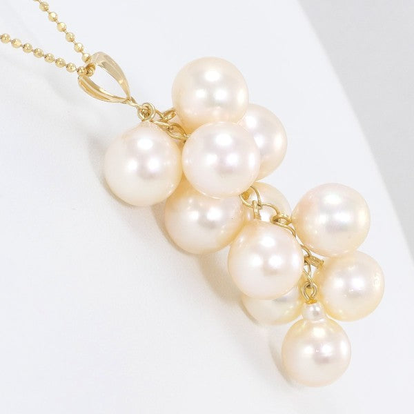 18K Yellow Gold Pearl Necklace for Women - Elegant Luxury Jewelry Gift for Birthday, Anniversary & Wedding - Perfect for Formal Events & Special Occasions