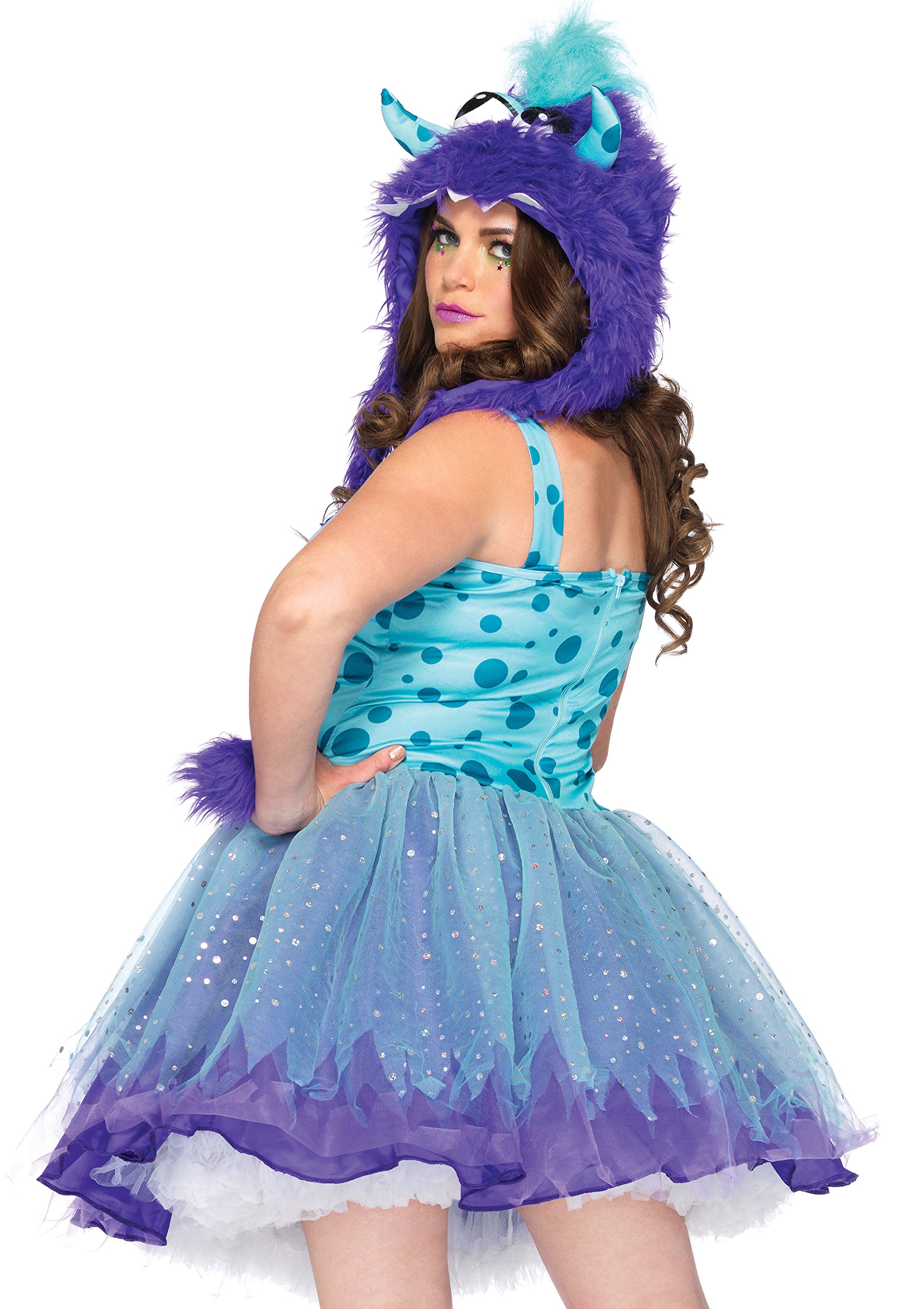 Leg Avenue Women's Plus Size 2-Piece Polka Dot Monster Costume - Halloween Party Outfit, Cosplay Costume for Women, Fun Dress Up for Costume Parties & Theme Events