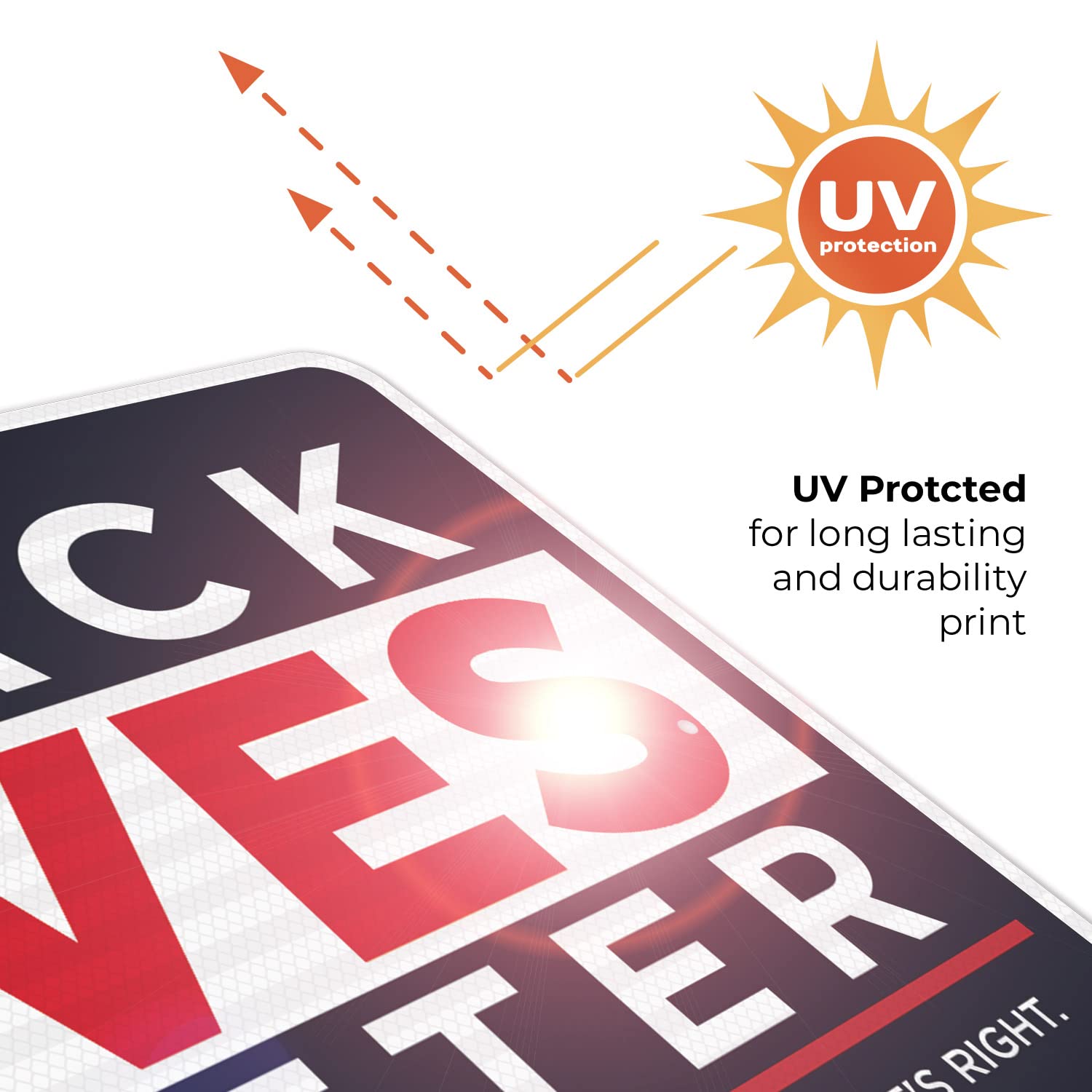 Black Lives Matter Sign - 24x30 Inches, 3M EGP Reflective .080 Aluminum, Fade Resistant, Made in USA - Perfect for Yard, Protest, or Community Display