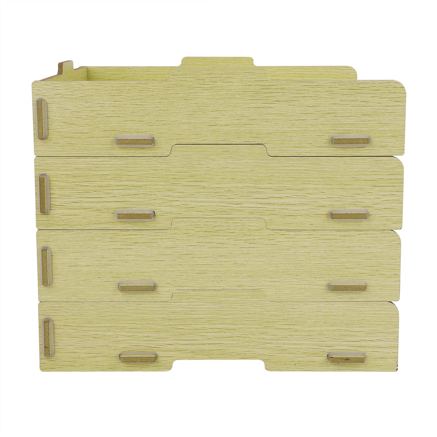 4-Tier Stackable Wooden Office File Organizer - A4 Letter Paper Storage, Magazine Rack & Desk Organizer for Home & Office - Perfect for Document Filing, Stationery Storage & Workspace Organization
