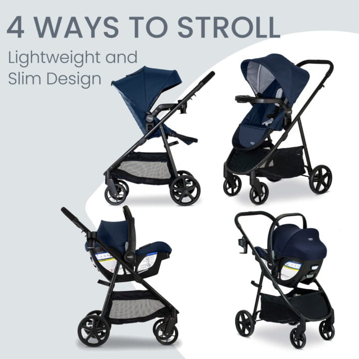 Britax Willow Brook Travel System - Lightweight Stroller & Infant Car Seat Combo for Safe & Convenient Travel | Perfect for Newborns, Toddlers & On-the-Go Families