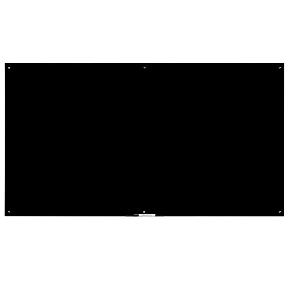 Frameless Black Tempered Glass Dry Erase Board 60