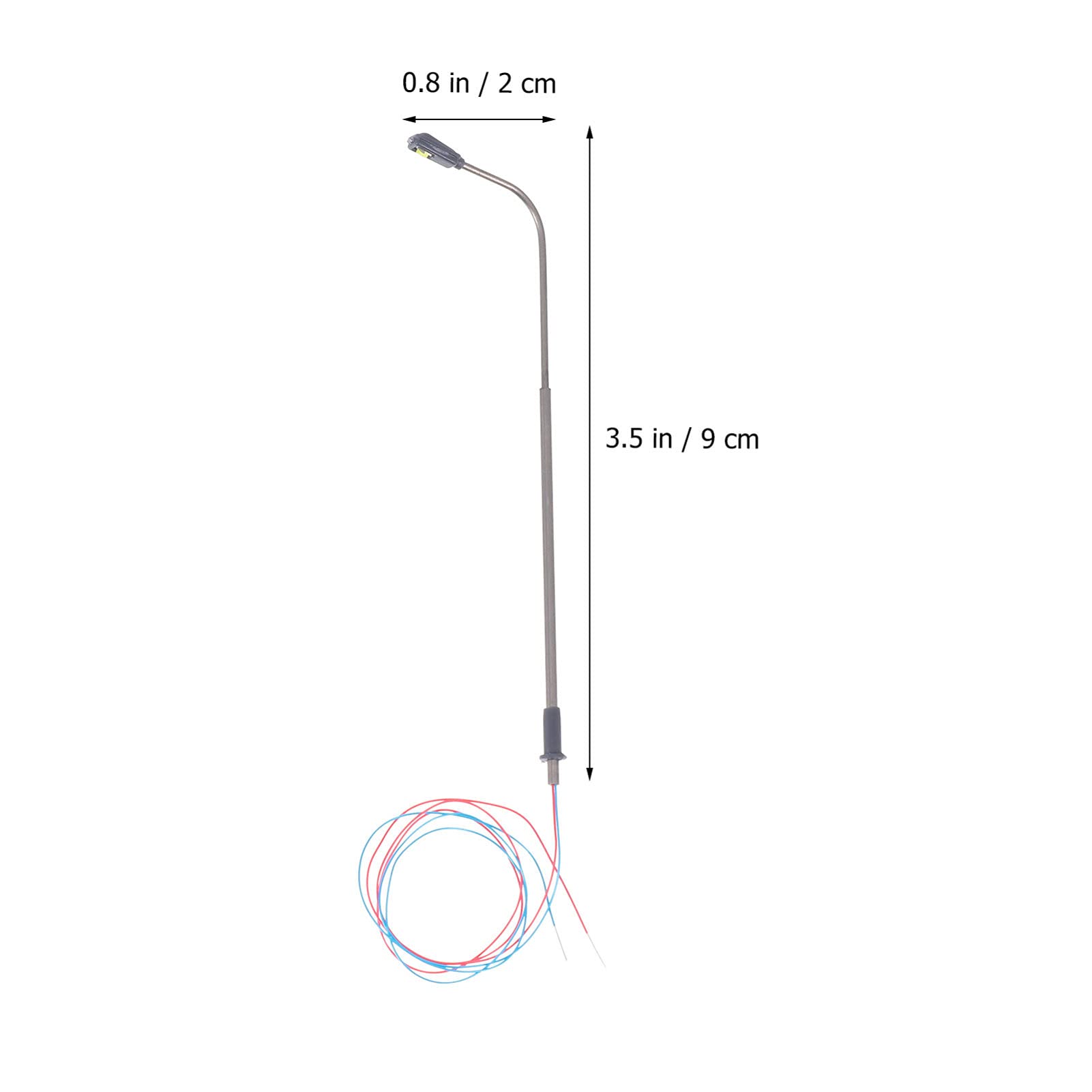 EXCEART 10pcs Miniature Street Lamp Post Lights - Stainless Steel Model Railway Accessories for Outdoor Train Tracks, DIY Scenery, and Miniature City Displays - Perfect for Model Train Sets, Dioramas, and Home Decoration