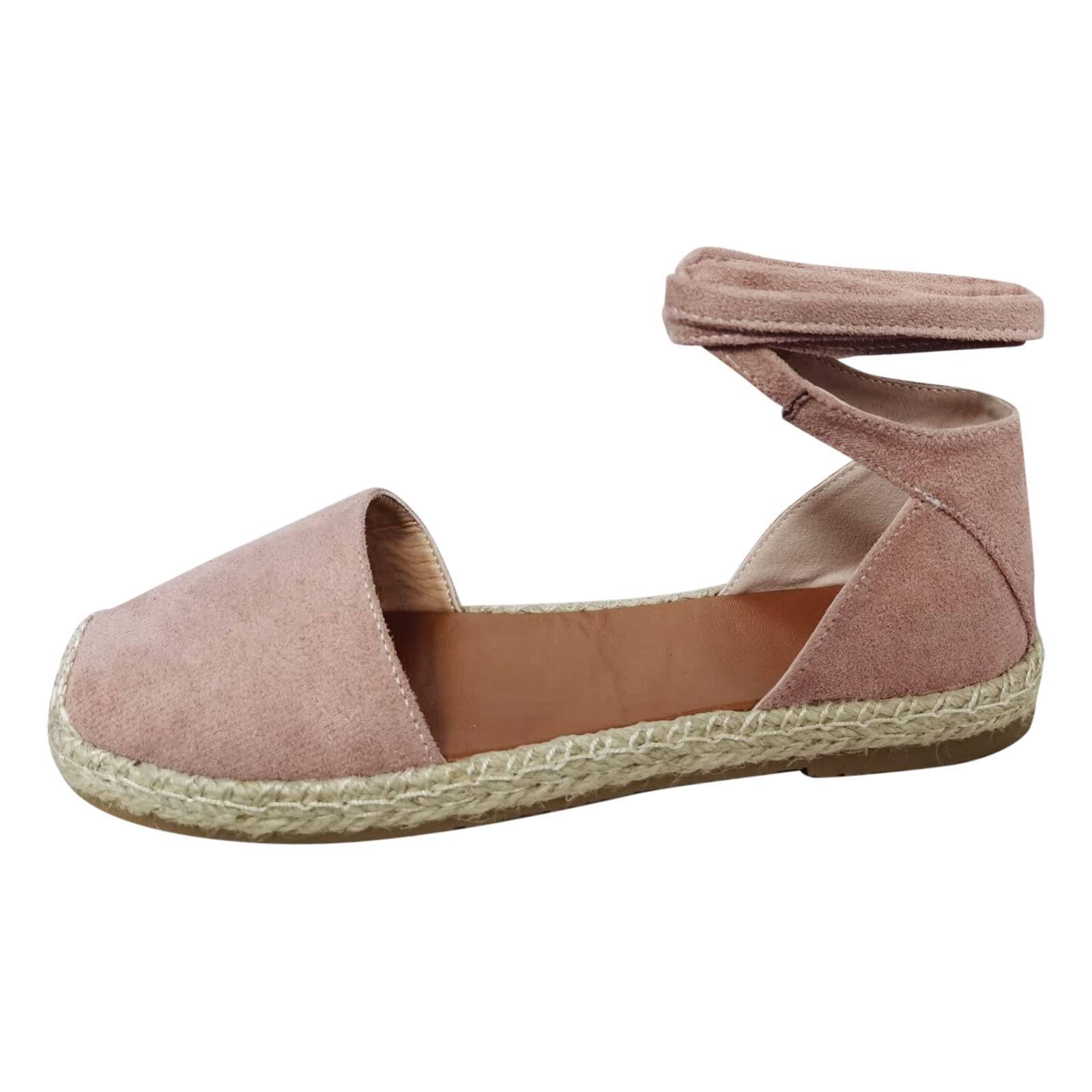 Women's Red Cowhide Sandals | Summer Fashion Casual Flat Shoes | Lace-Up Roman Sandals | Size 10 | Perfect for Beach, Vacation & Everyday Wear