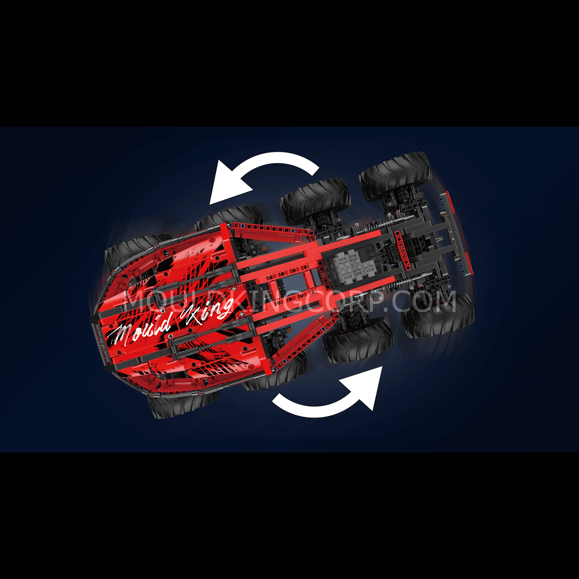 Mould King 18030 Remote Control Red Firefox Climbing Car Building Blocks Set - 1962 PCS STEM Toy for Kids & Adults | Perfect for Indoor Racing, Off-Road Adventures & Collector's Display