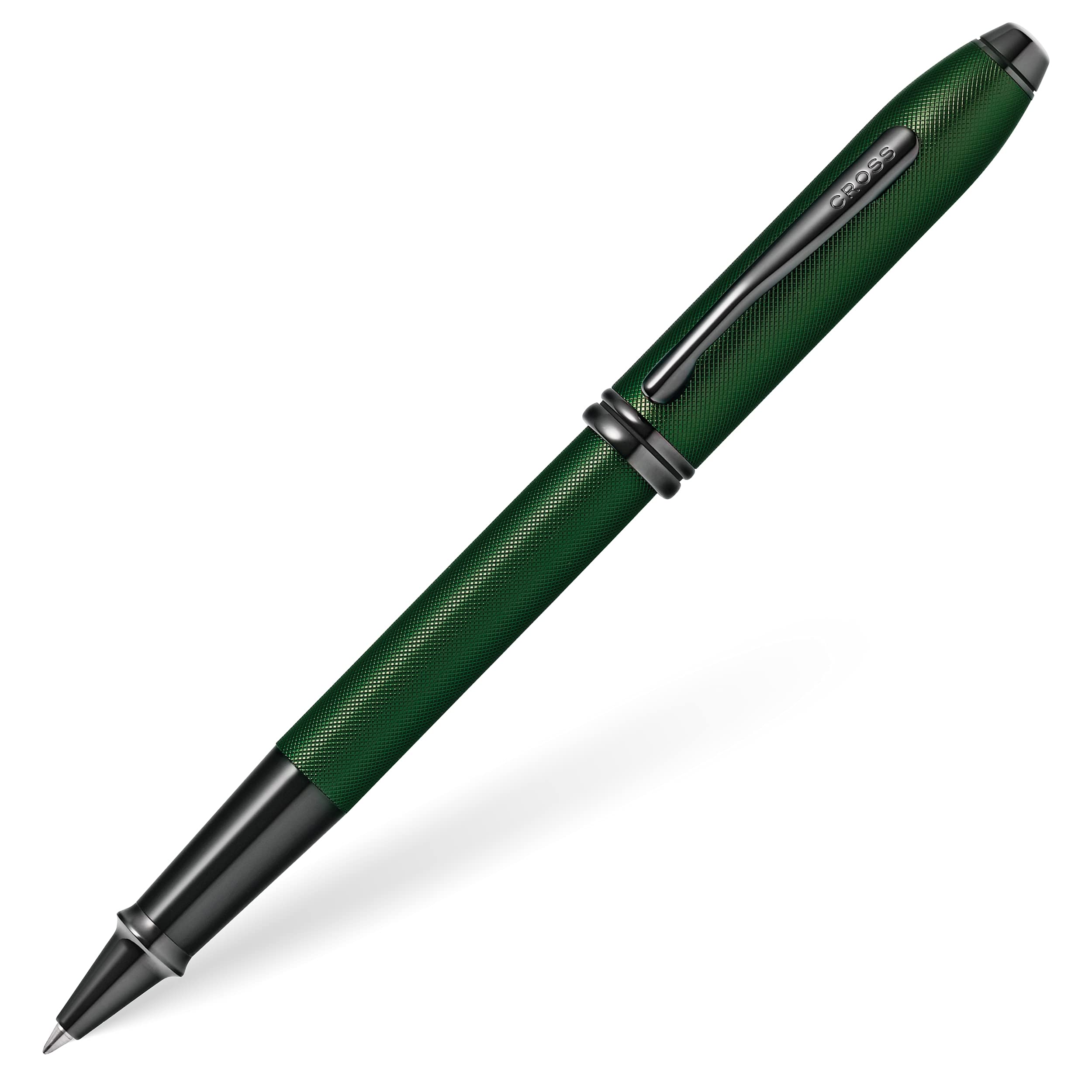 Cross Townsend PVD Micro-knurl Rollerball Pen - Matte Green Luxury Writing Instrument for Professionals | Perfect for Office, Business Meetings & Signature Documents