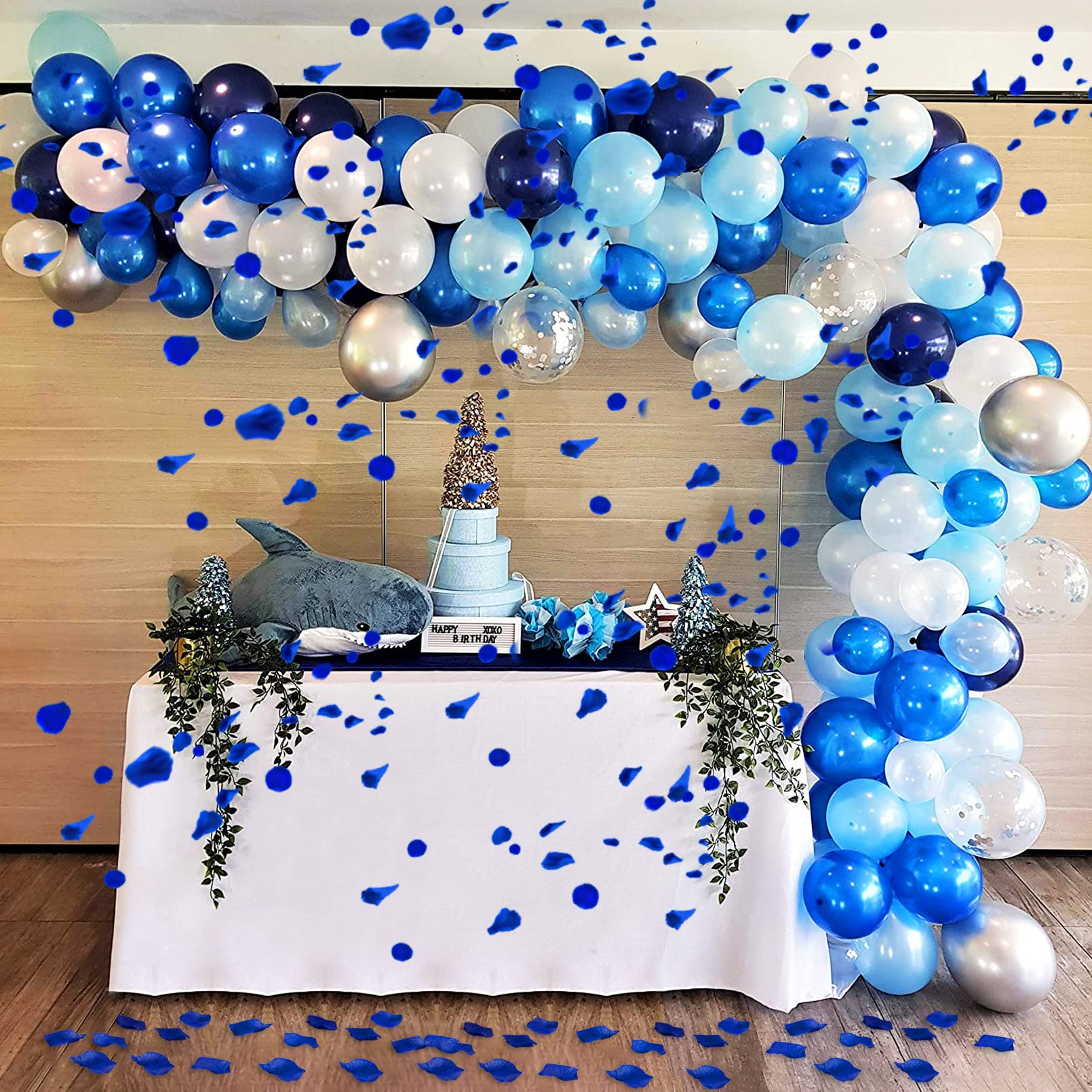 3000 Pcs Artificial Rose Petals - Blue Silk Flowers for Wedding Decor, Valentine's Day, Bridal Shower & Romantic Home Decorations - Perfect for Centerpieces, Aisle Scatter & Table Settings