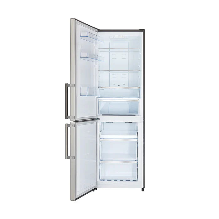 23.4 Inch 10.8 cu.ft Stainless Steel Bottom Freezer Refrigerator with Left Swing Door - Model FFFFD1778 24LS | Perfect for Kitchens, Apartments & Small Spaces